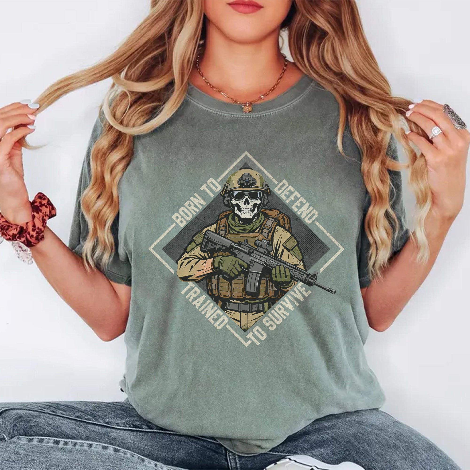 Born to Defend Proud Veteran Comfort Colors T-Shirt