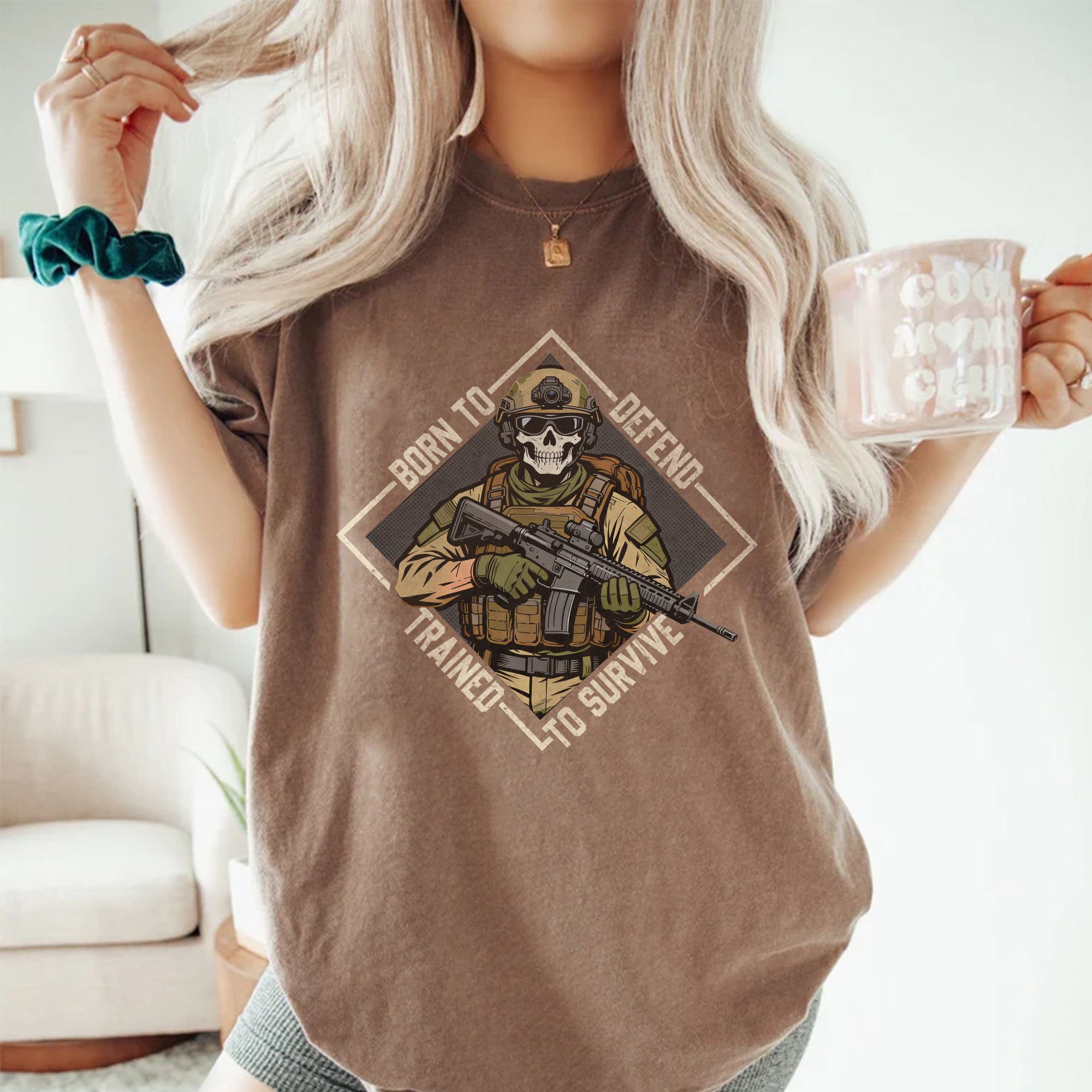 Born to Defend Proud Veteran Comfort Colors T-Shirt