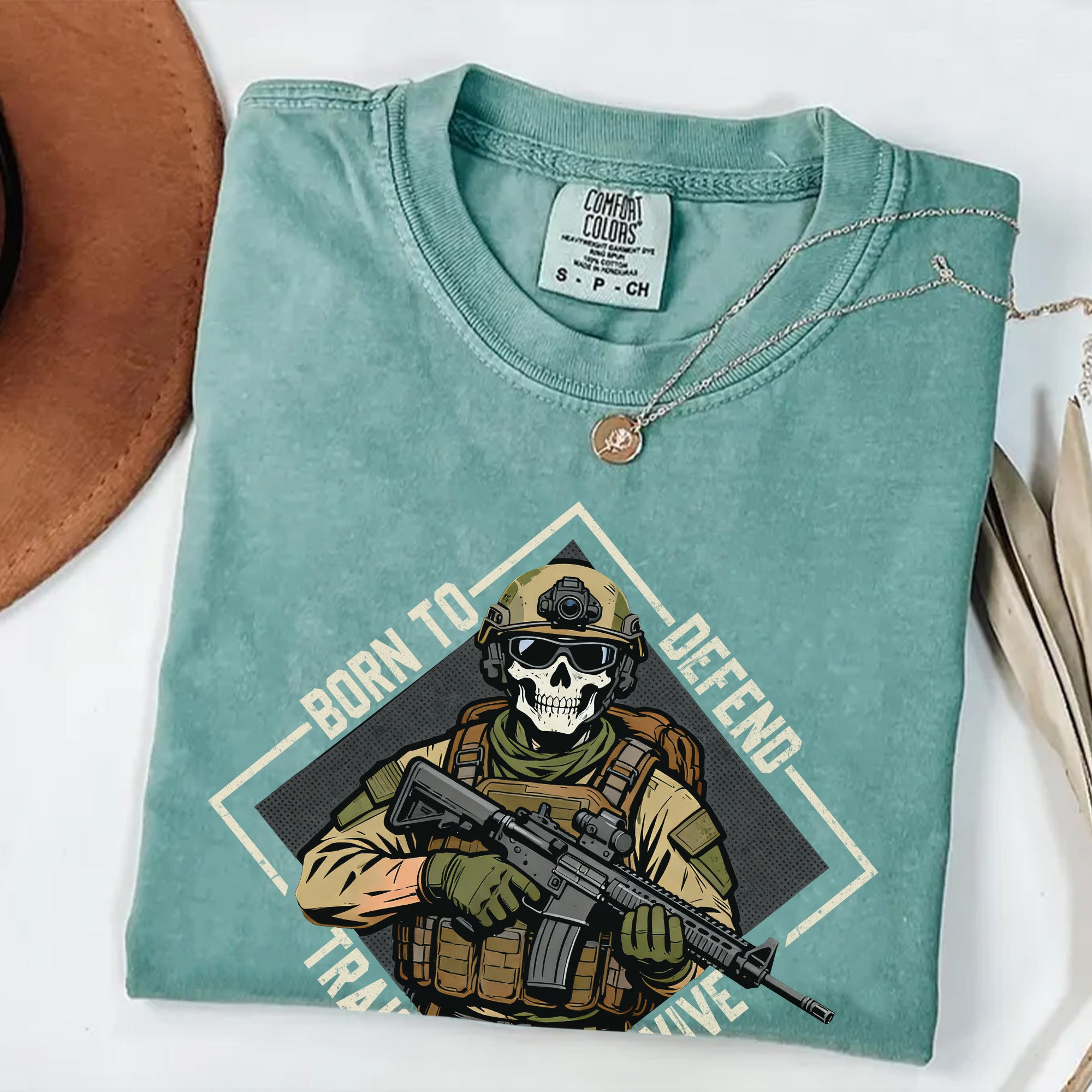 Born to Defend Proud Veteran Comfort Colors T-Shirt