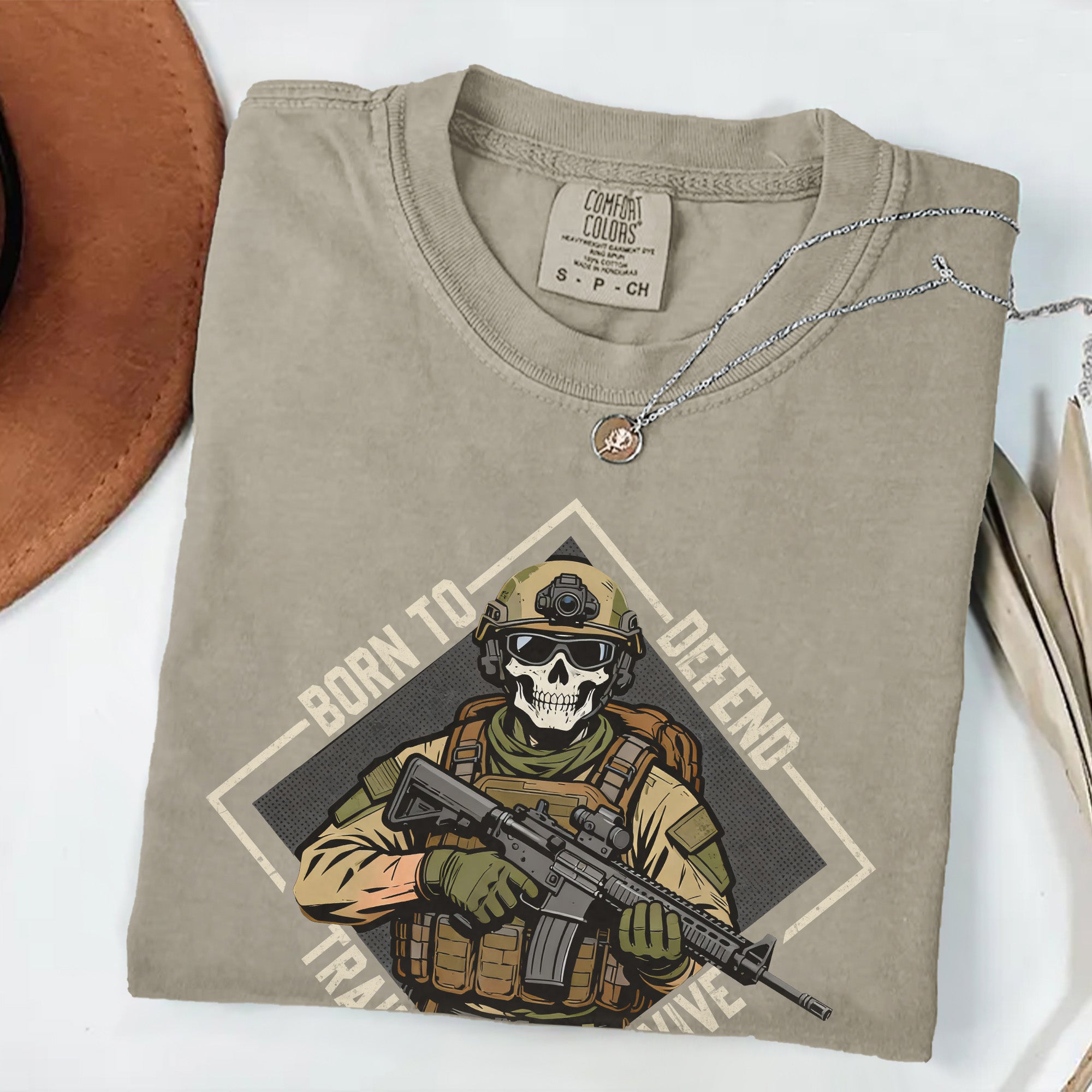 Born to Defend Proud Veteran Comfort Colors T-Shirt