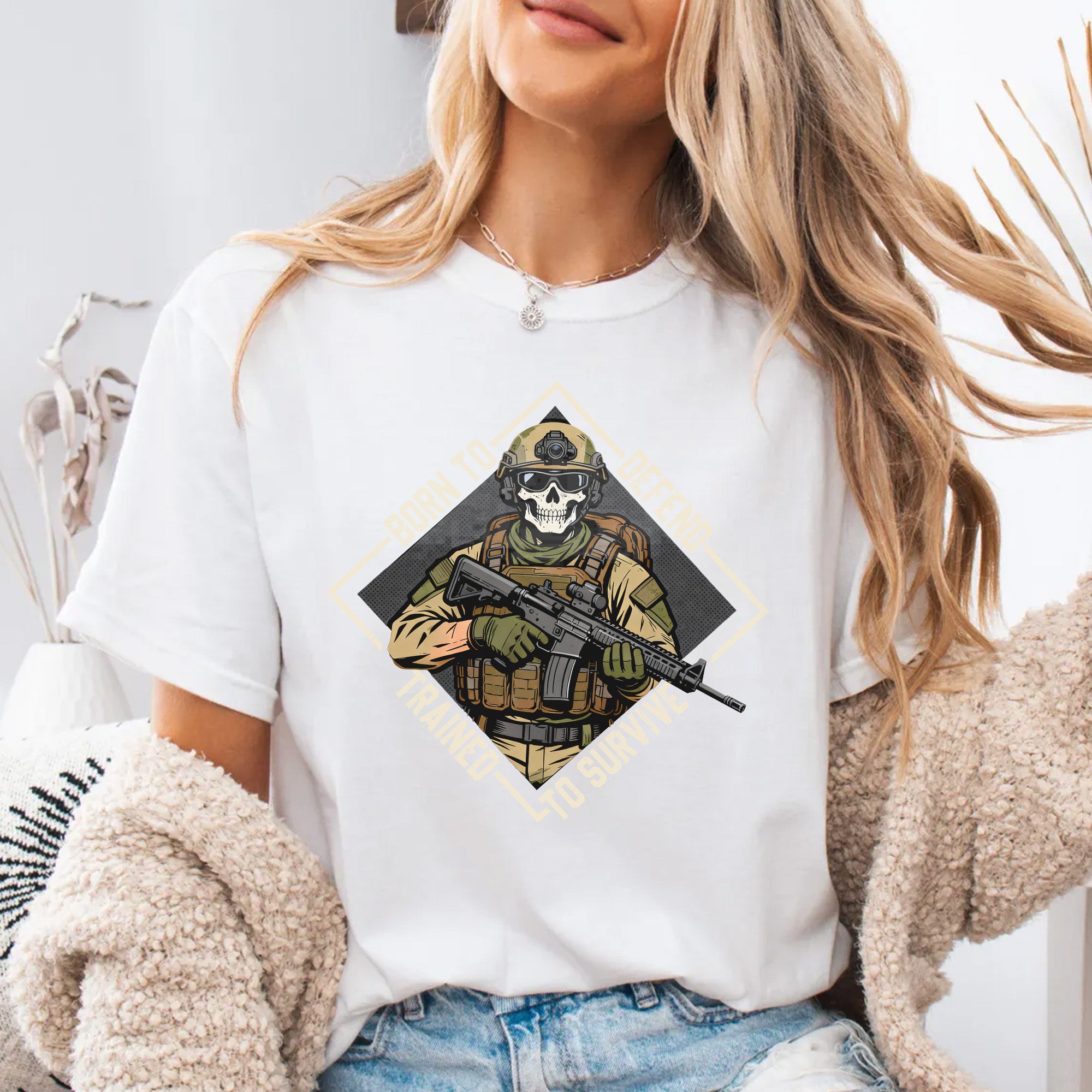 Born to Defend Proud Veteran Comfort Colors T-Shirt