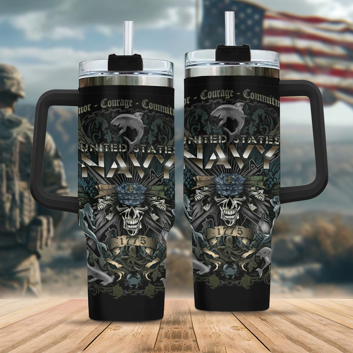 U.S. Navy All-over Print Tumbler 40oz Main image