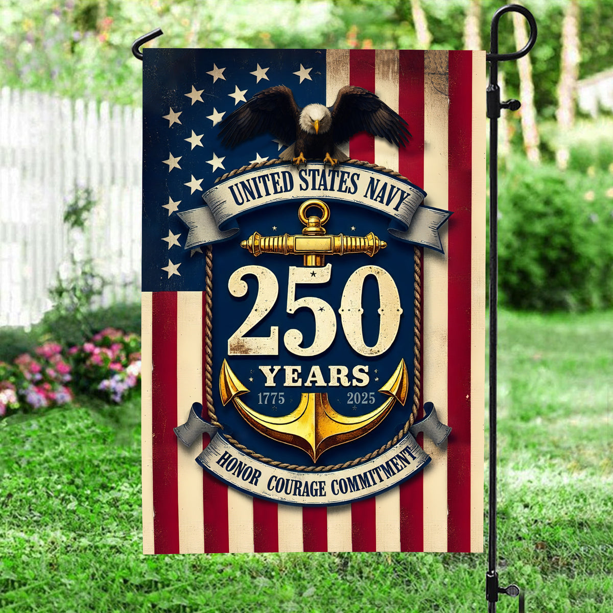 U.S. Navy 250 Years Veteran Honor Flag Main image