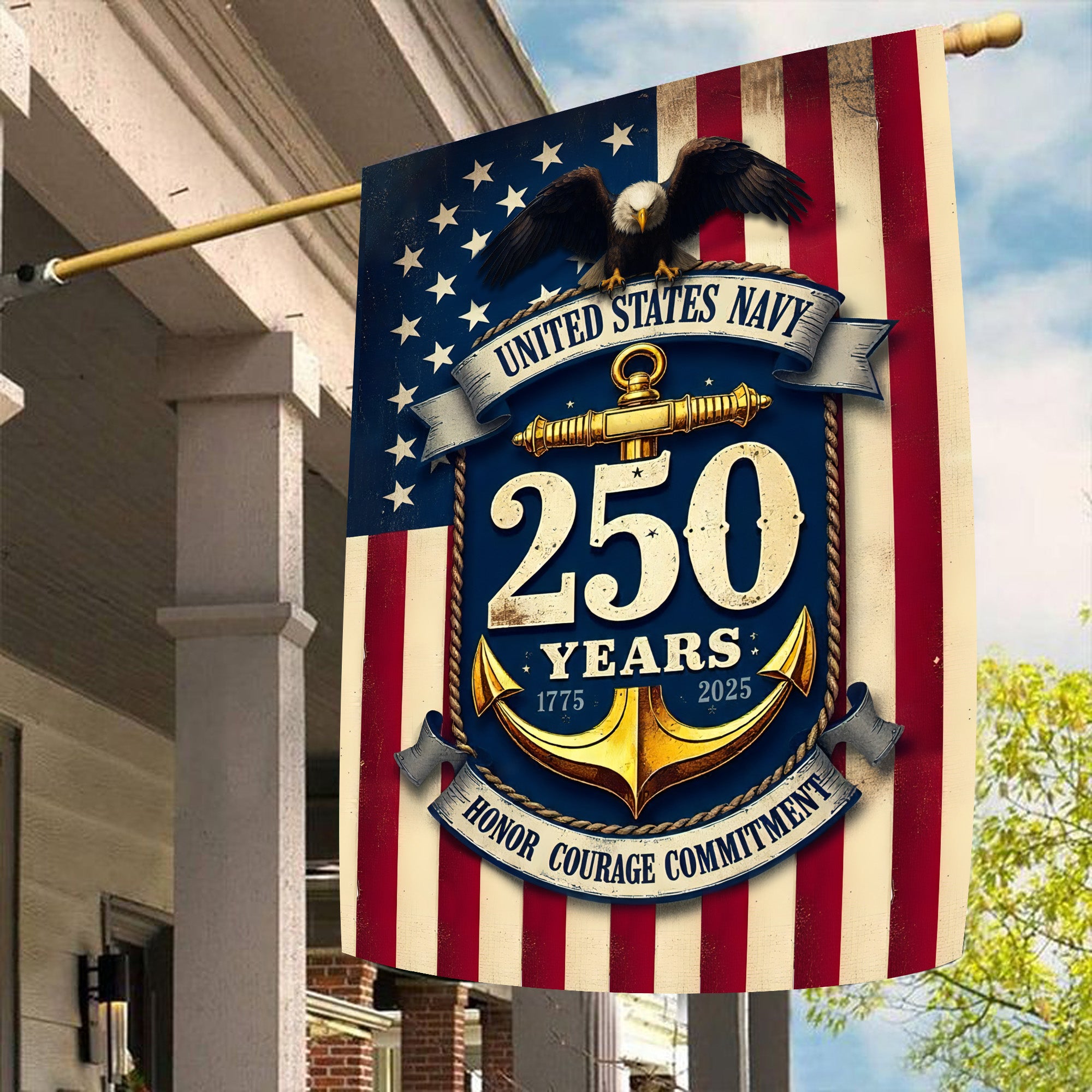 U.S. Navy 250 Years Veteran Honor Flag Secondary image