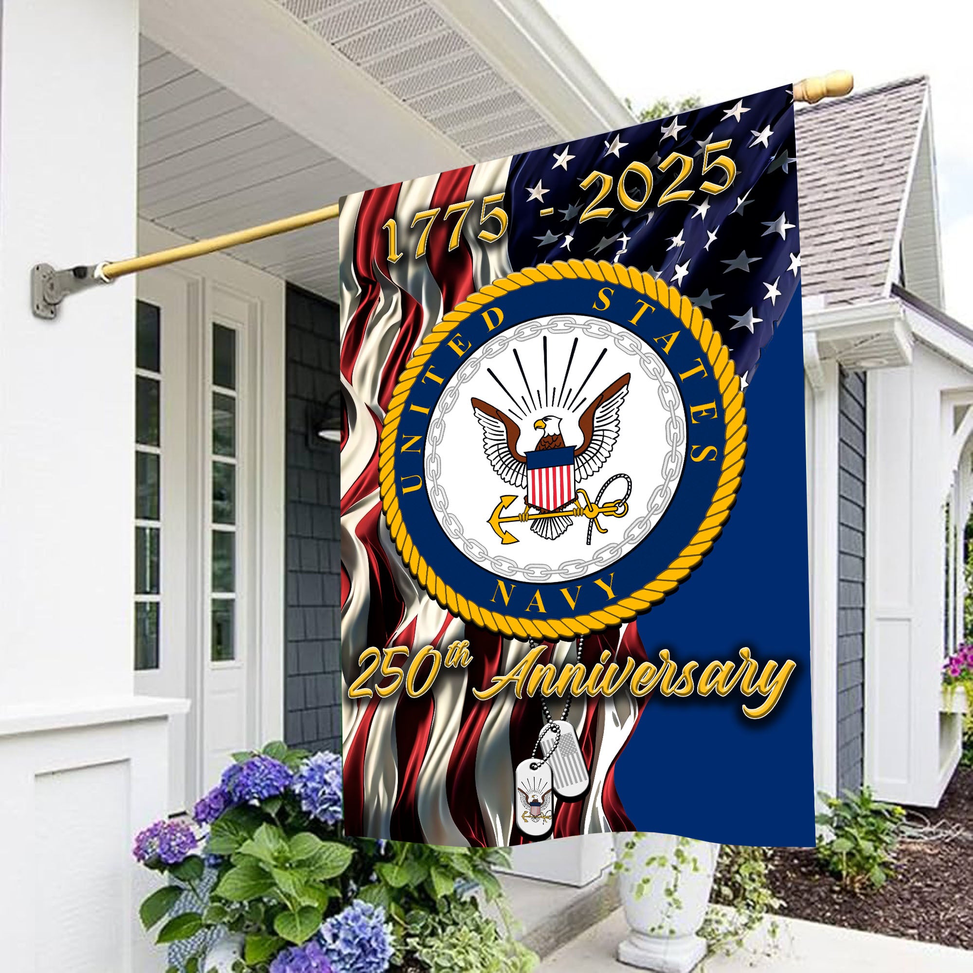 Navy 250th Anniversary Veteran Pride Flag
