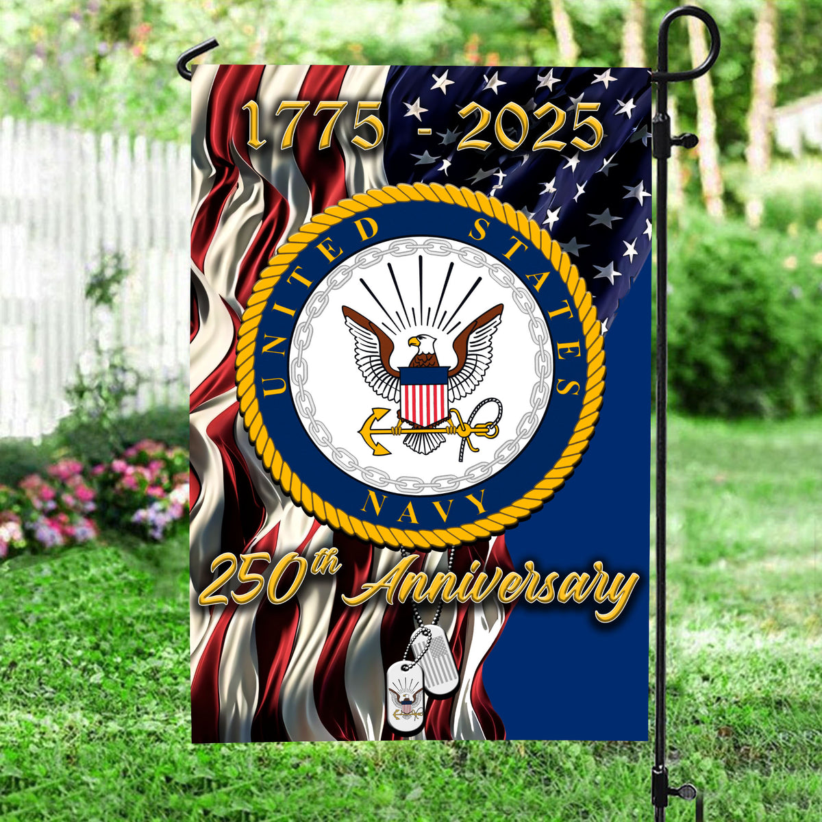 Navy 250th Anniversary Veteran Pride Flag Main image