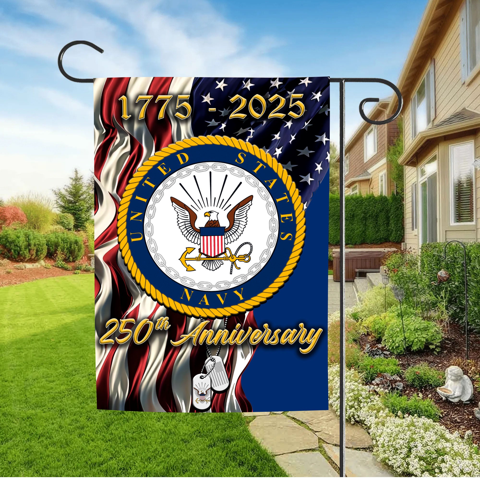 Navy 250th Anniversary Veteran Pride Flag