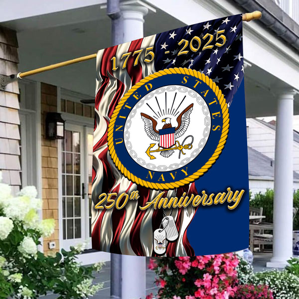 Navy 250th Anniversary Veteran Pride Flag