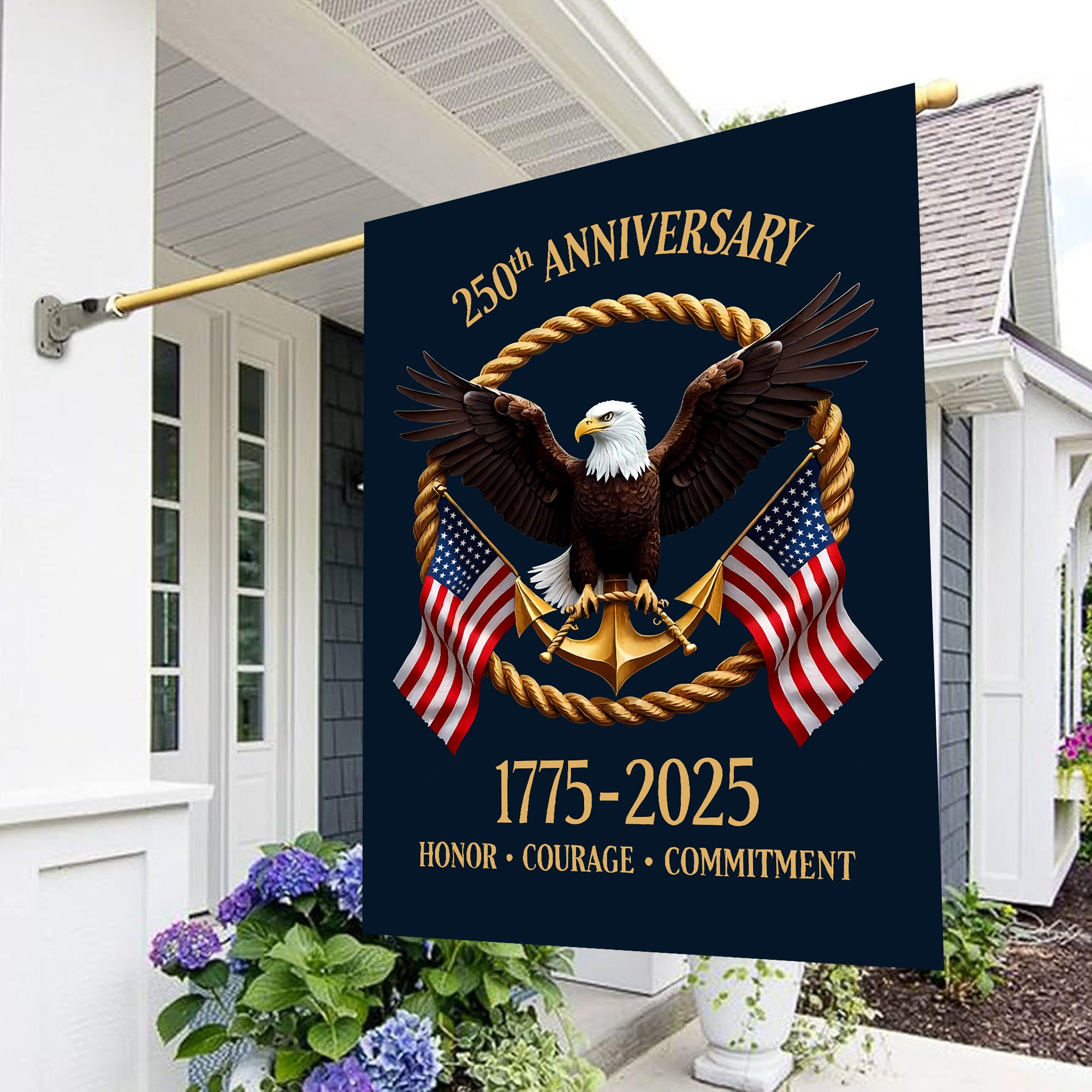 Proud US Navy Veteran Flag 1775–2025