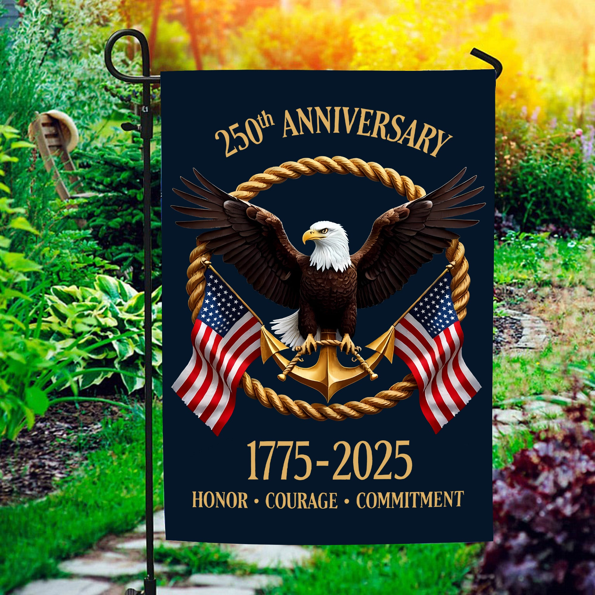 Proud US Navy Veteran Flag 1775–2025