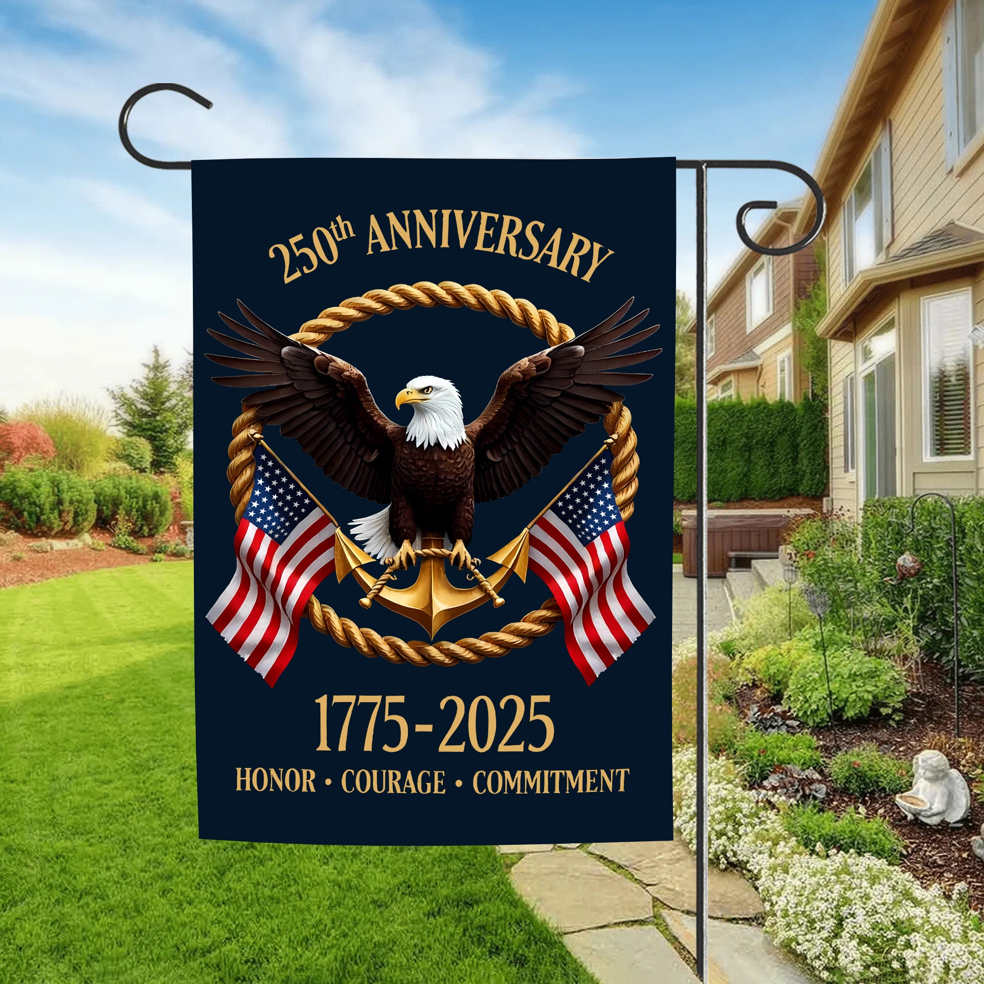 Proud US Navy Veteran Flag 1775–2025