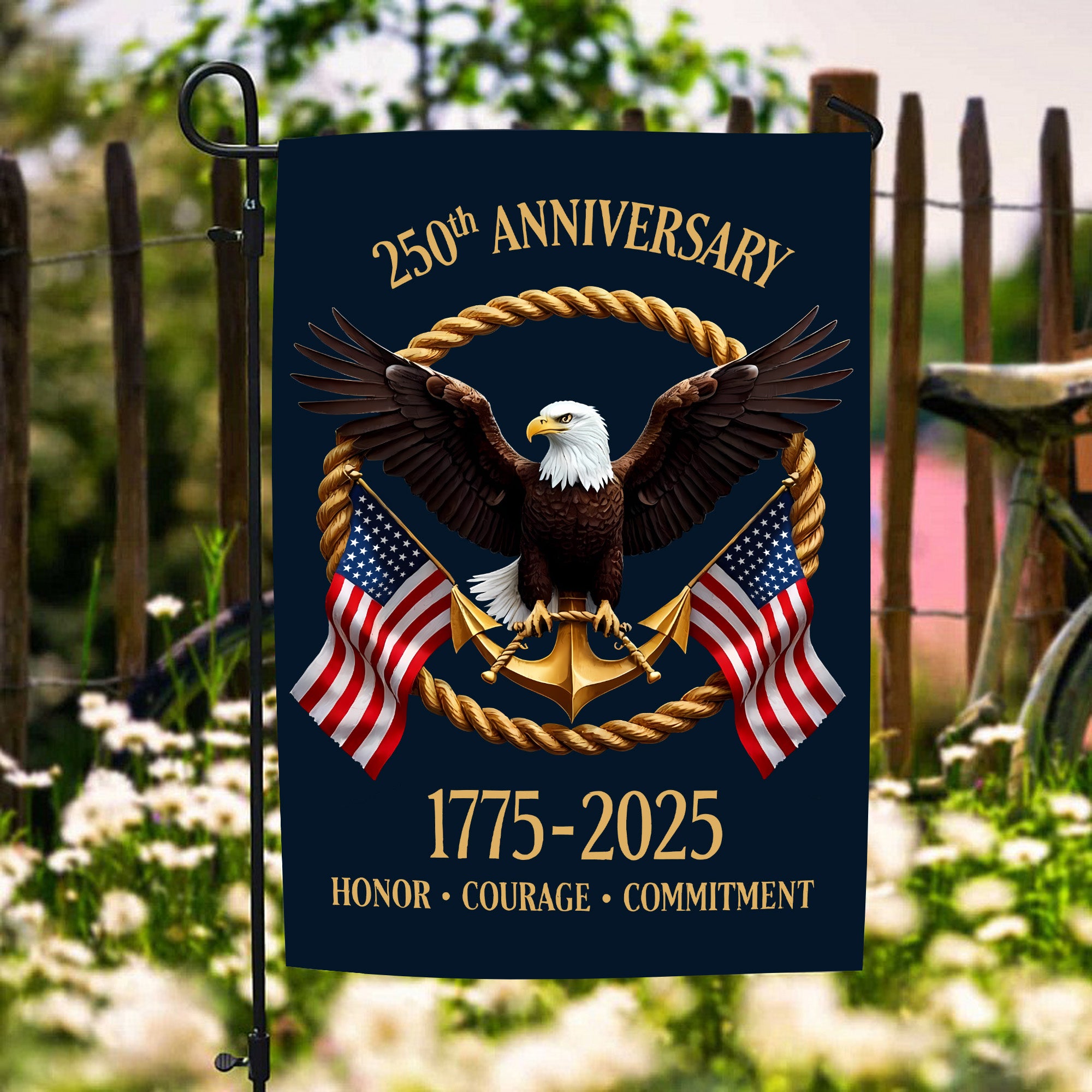 Proud US Navy Veteran Flag 1775–2025