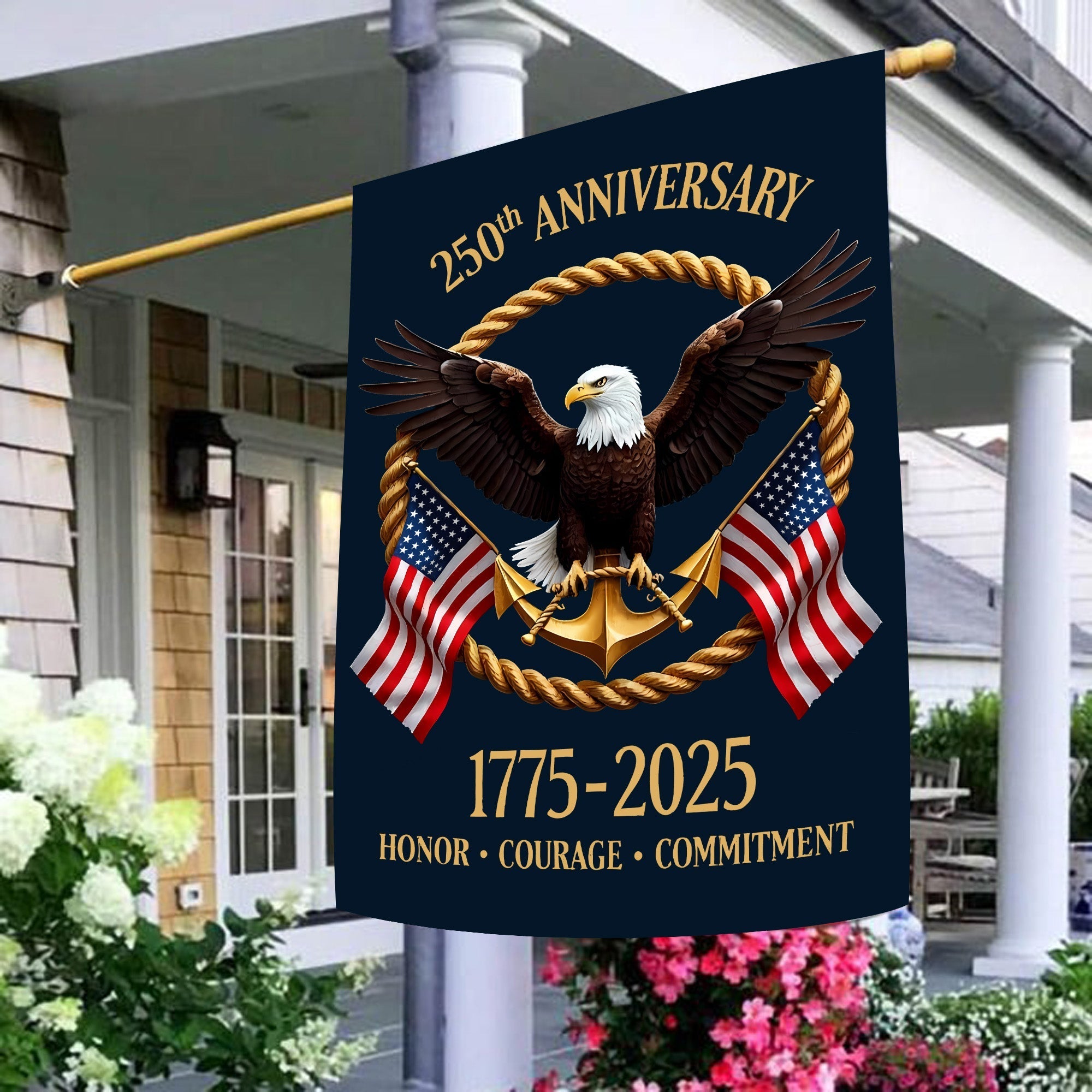 Proud US Navy Veteran Flag 1775–2025