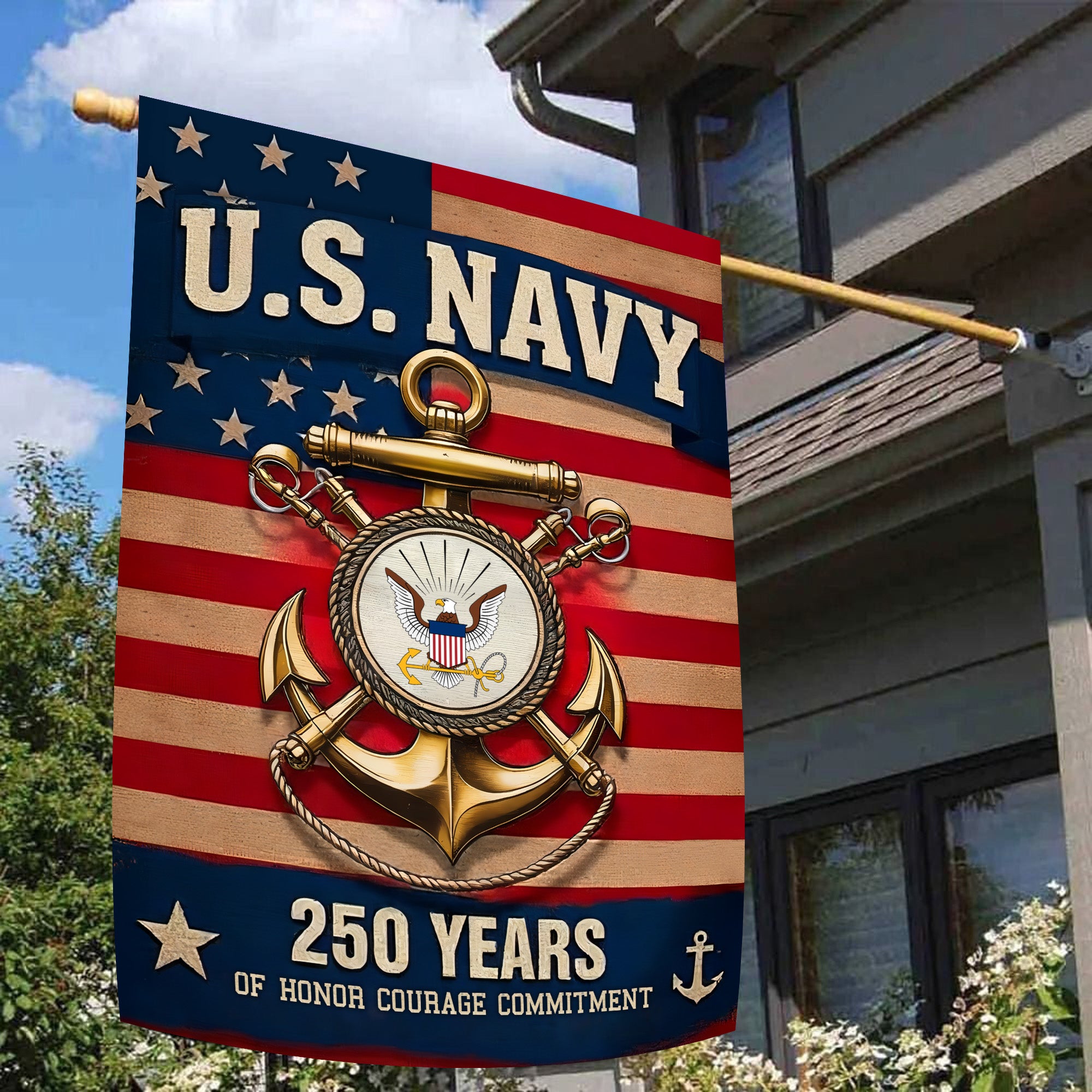 US Navy 250 Years of Honor Flag