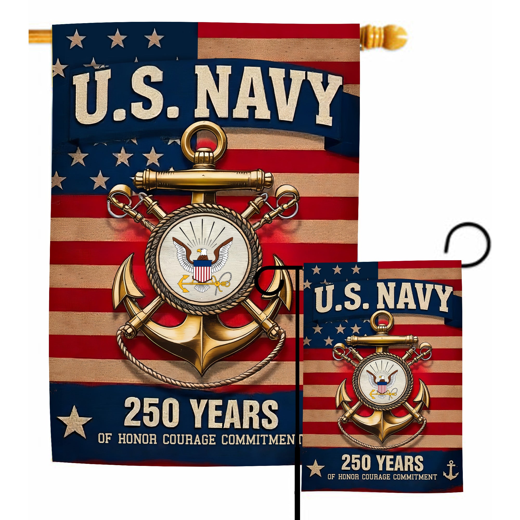 US Navy 250 Years of Honor Flag