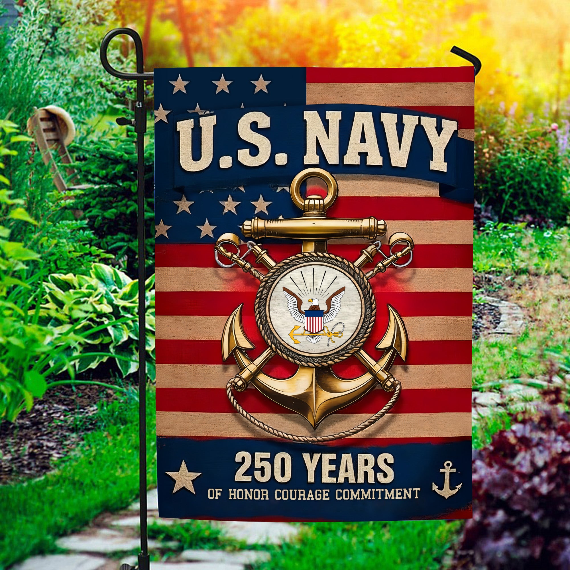 US Navy 250 Years of Honor Flag
