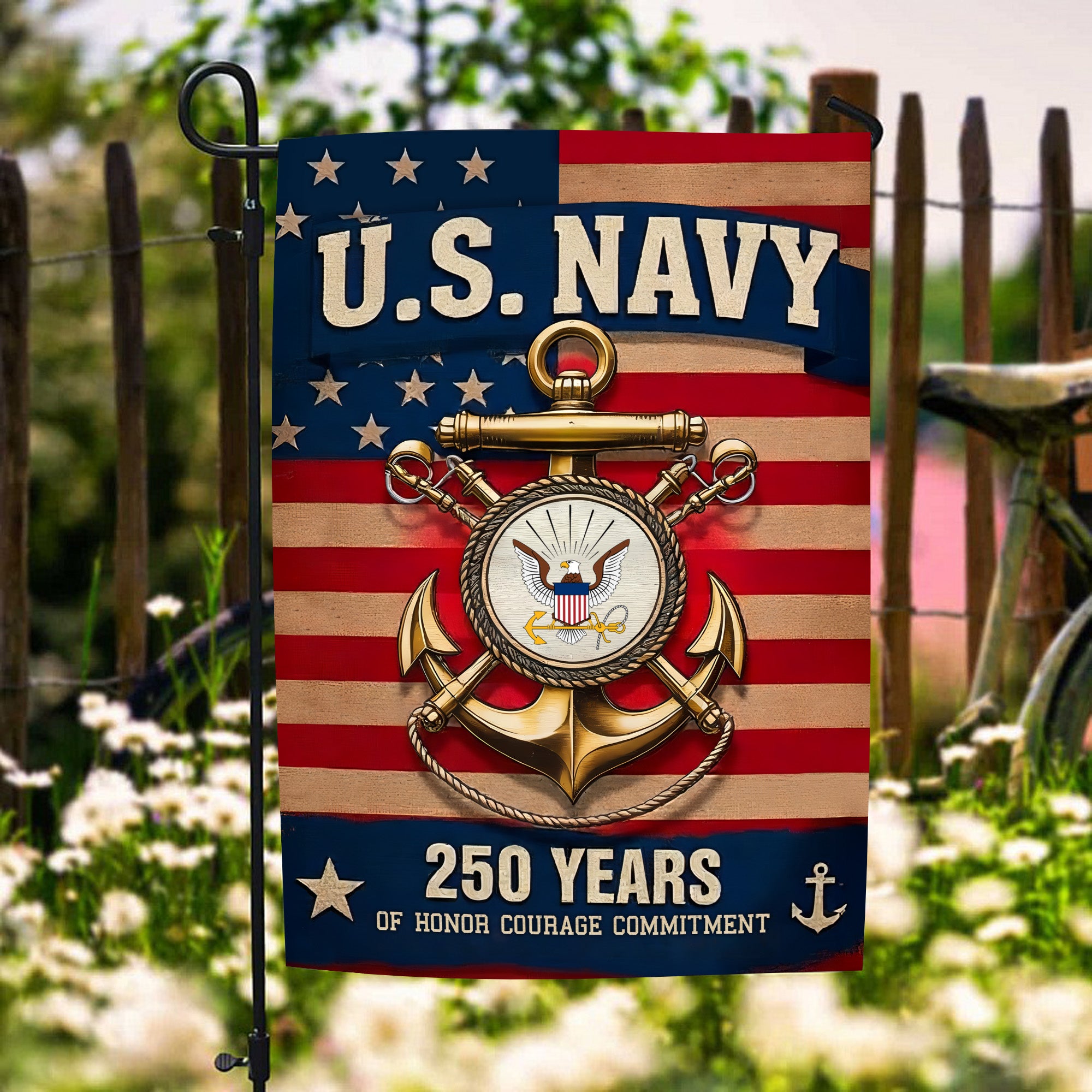 US Navy 250 Years of Honor Flag