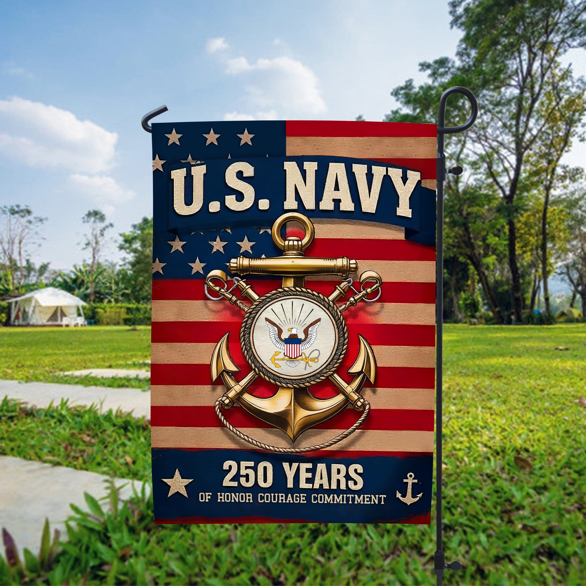 US Navy 250 Years of Honor Flag