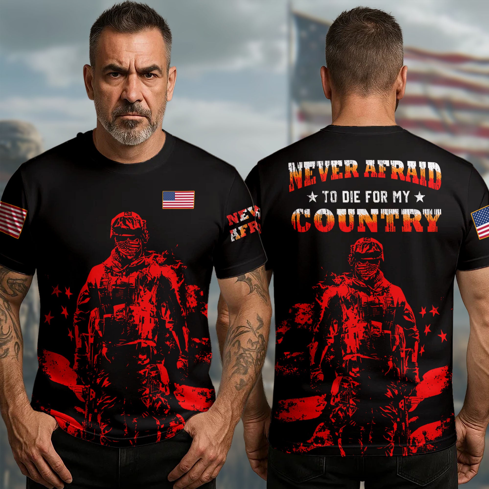 Never Afraid to Die for My All-over Print T-Shirt