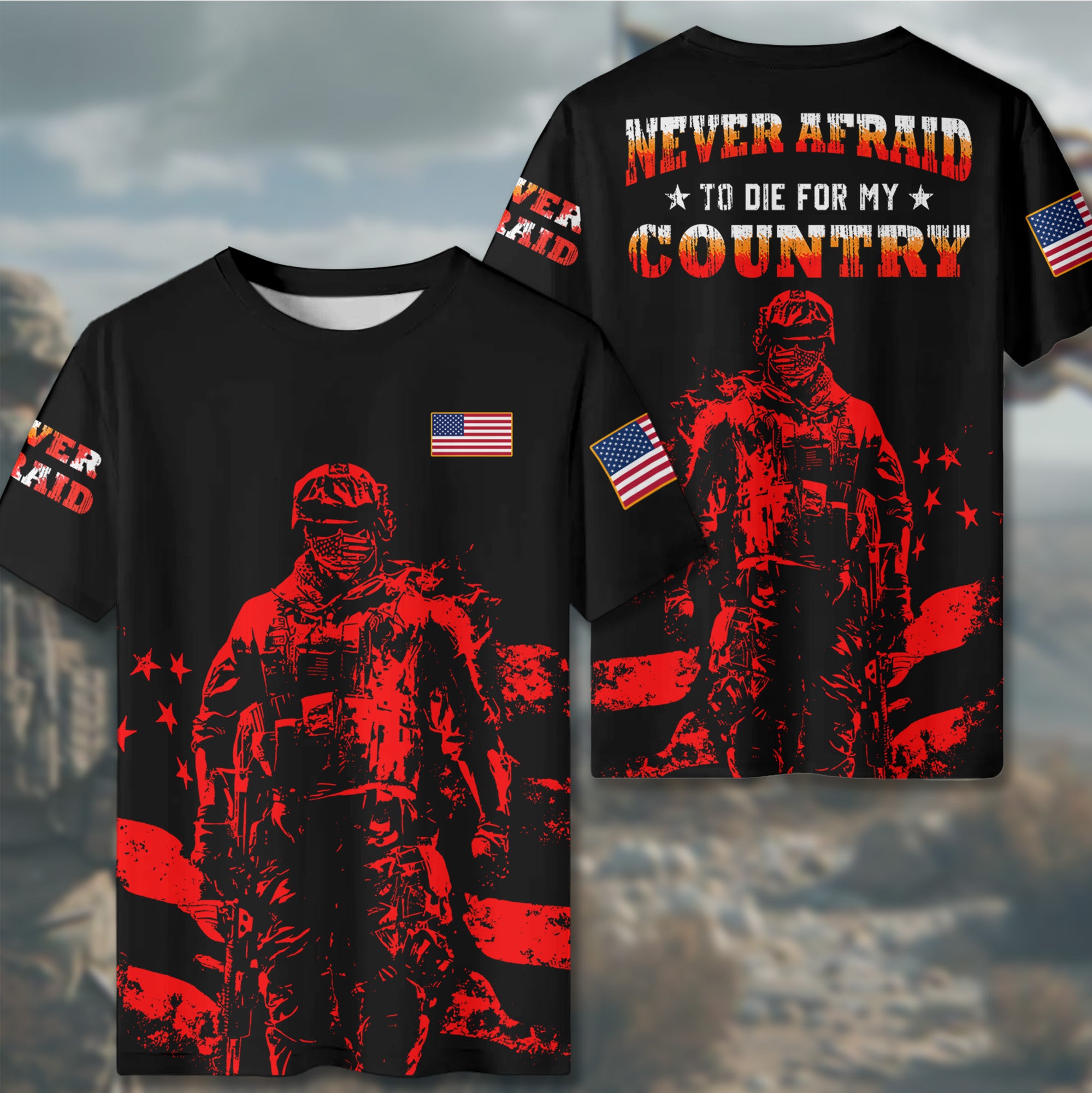 Never Afraid to Die for My All-over Print T-Shirt