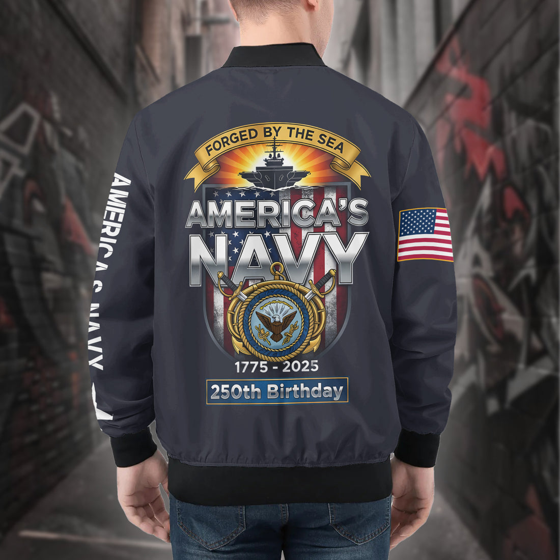 U.S. Navy All-over Print Bomber Jacket