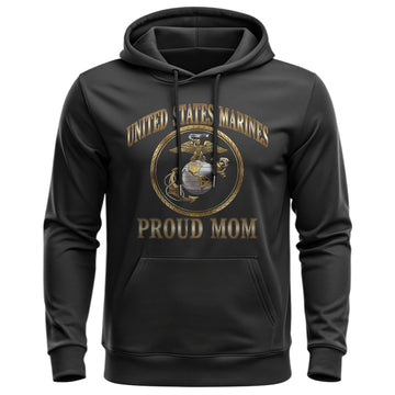 United States Marines Proud Mom Honor Hoodie