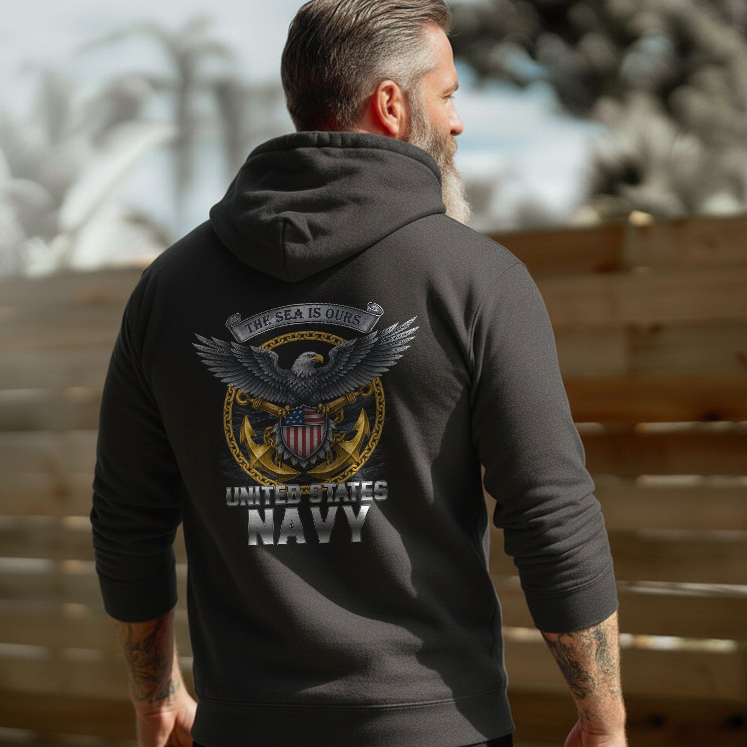 The Sea Is Ours United States Navy Proud US Hoodie