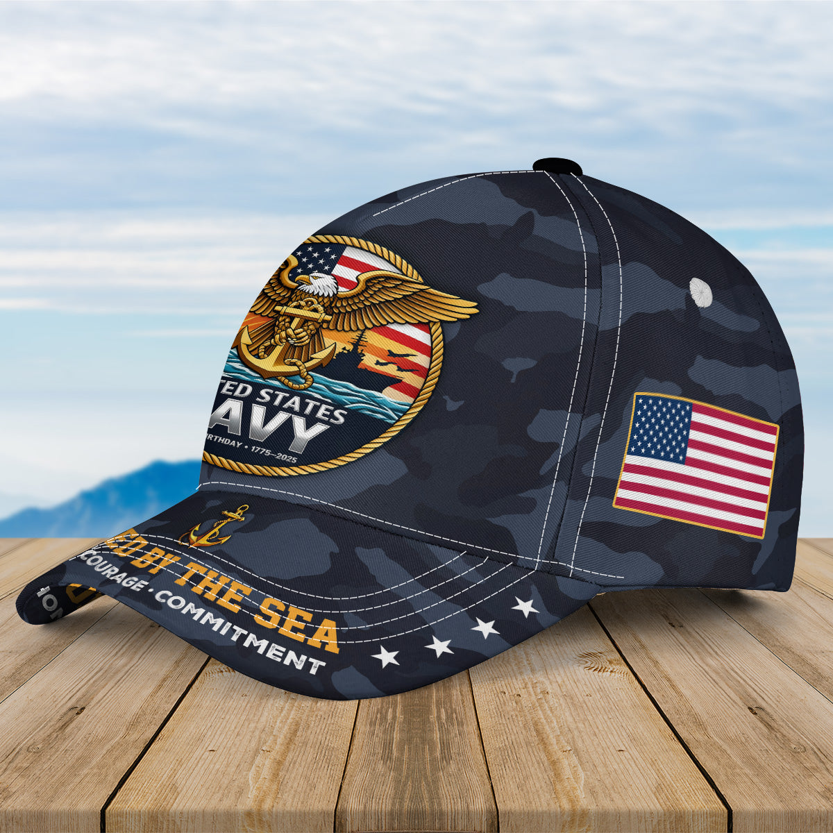 US Navy 250th All-over Print Baseball Cap