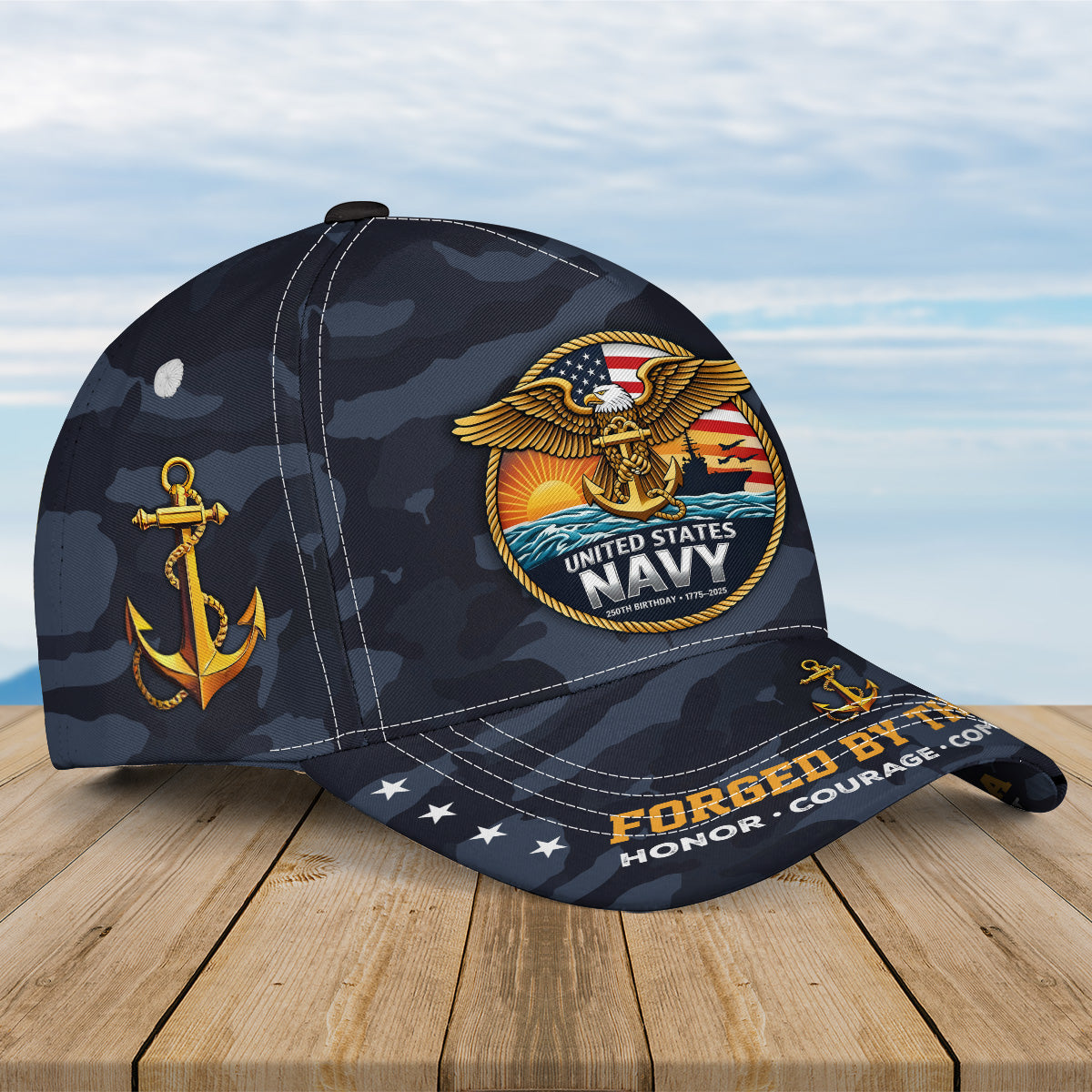 US Navy 250th All-over Print Baseball Cap