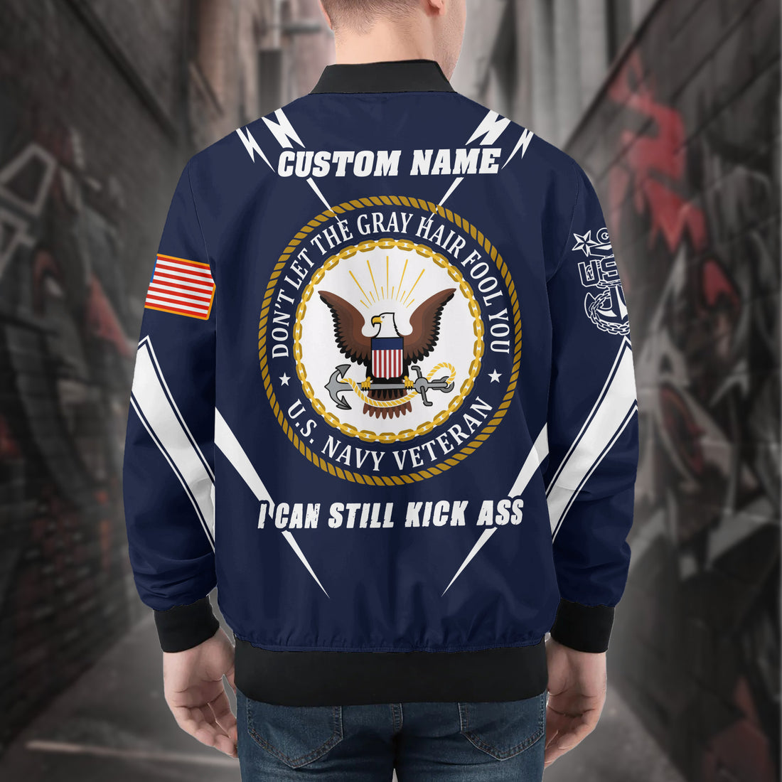 US Navy Veteran All-over Print Bomber Jacket