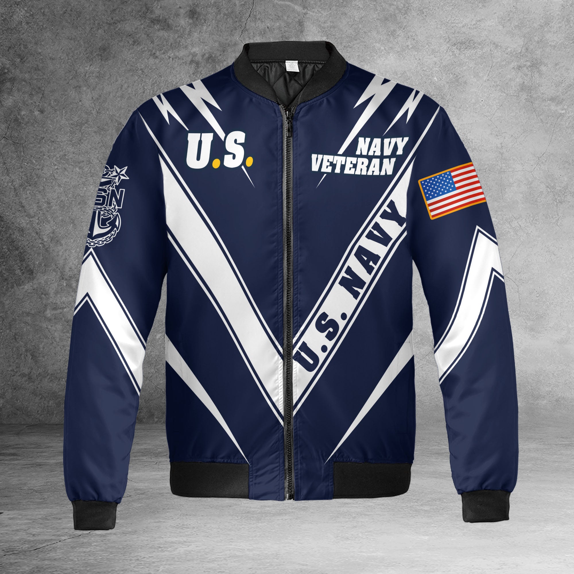 US Navy Veteran All-over Print Bomber Jacket