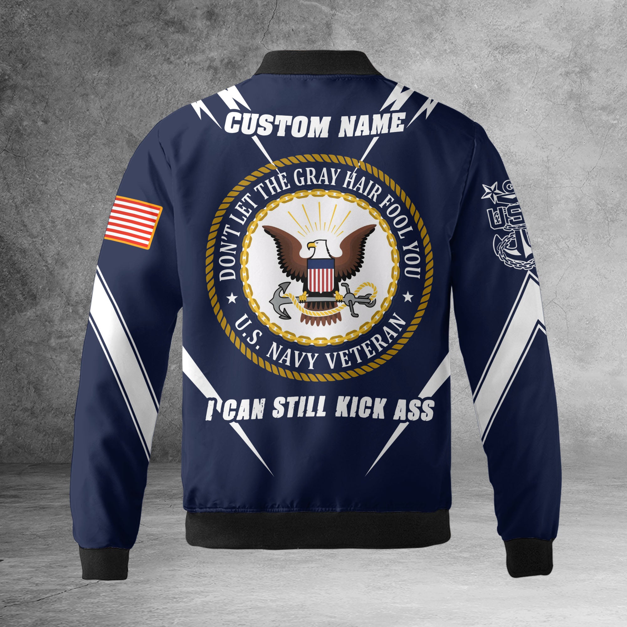 US Navy Veteran All-over Print Bomber Jacket