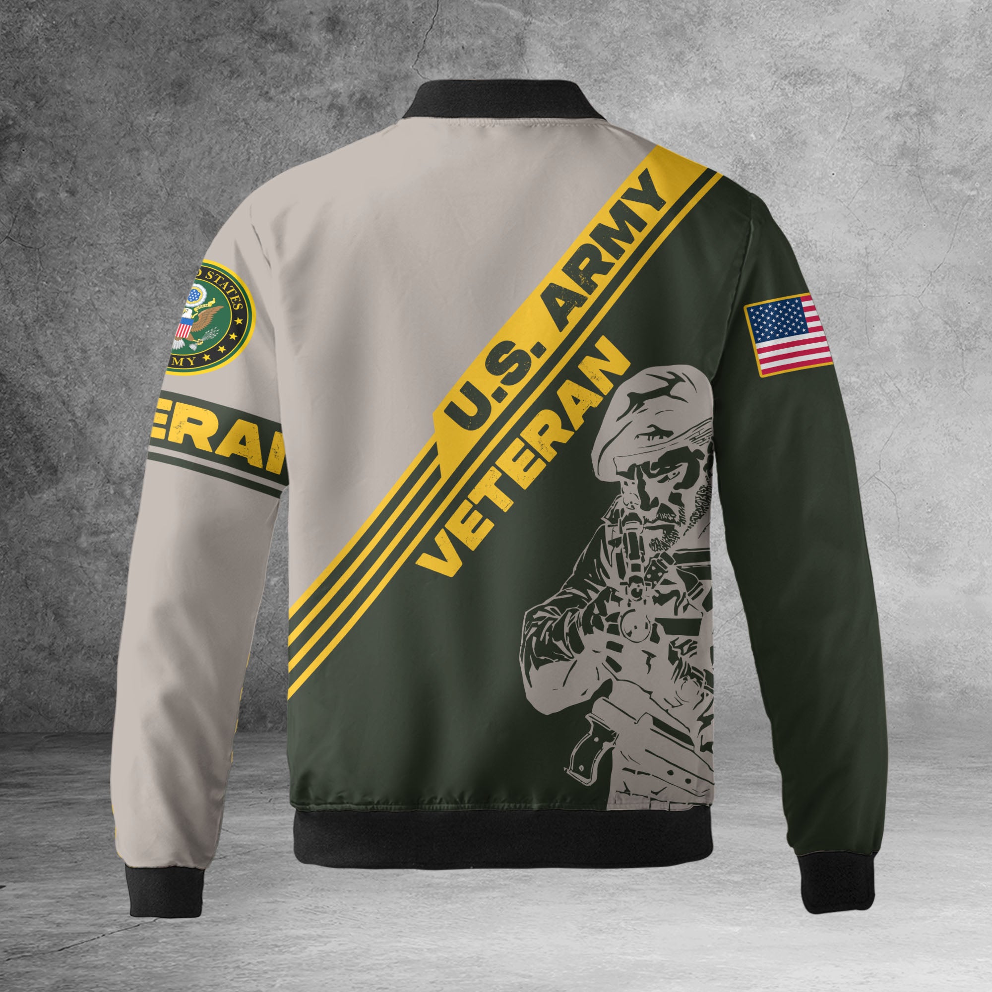 US Army Veteran Personalized All-over Print Bomber Jacket