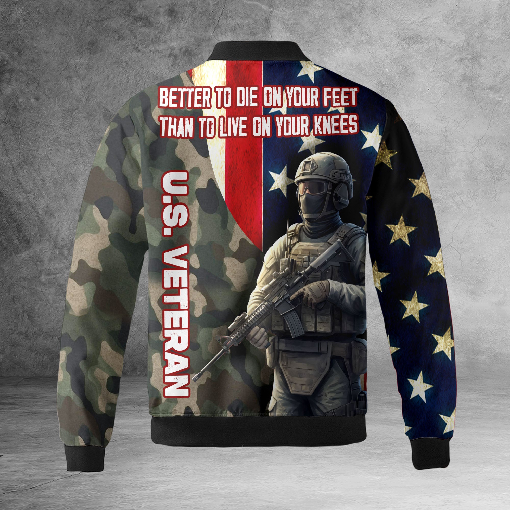 US Veteran Personalized All-over Print Bomber Jacket