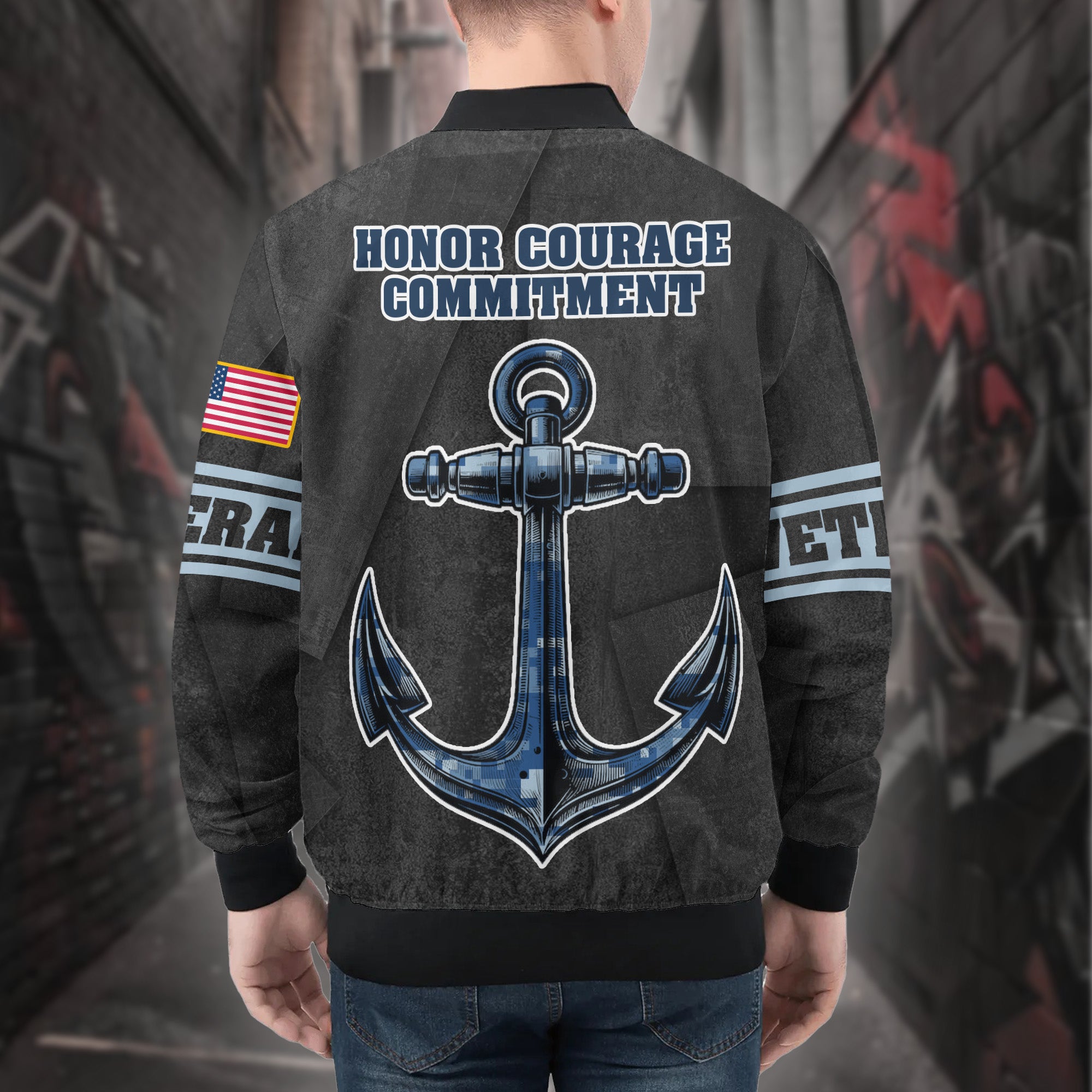 Honor Courage Commitment All-over Print Bomber Jacket