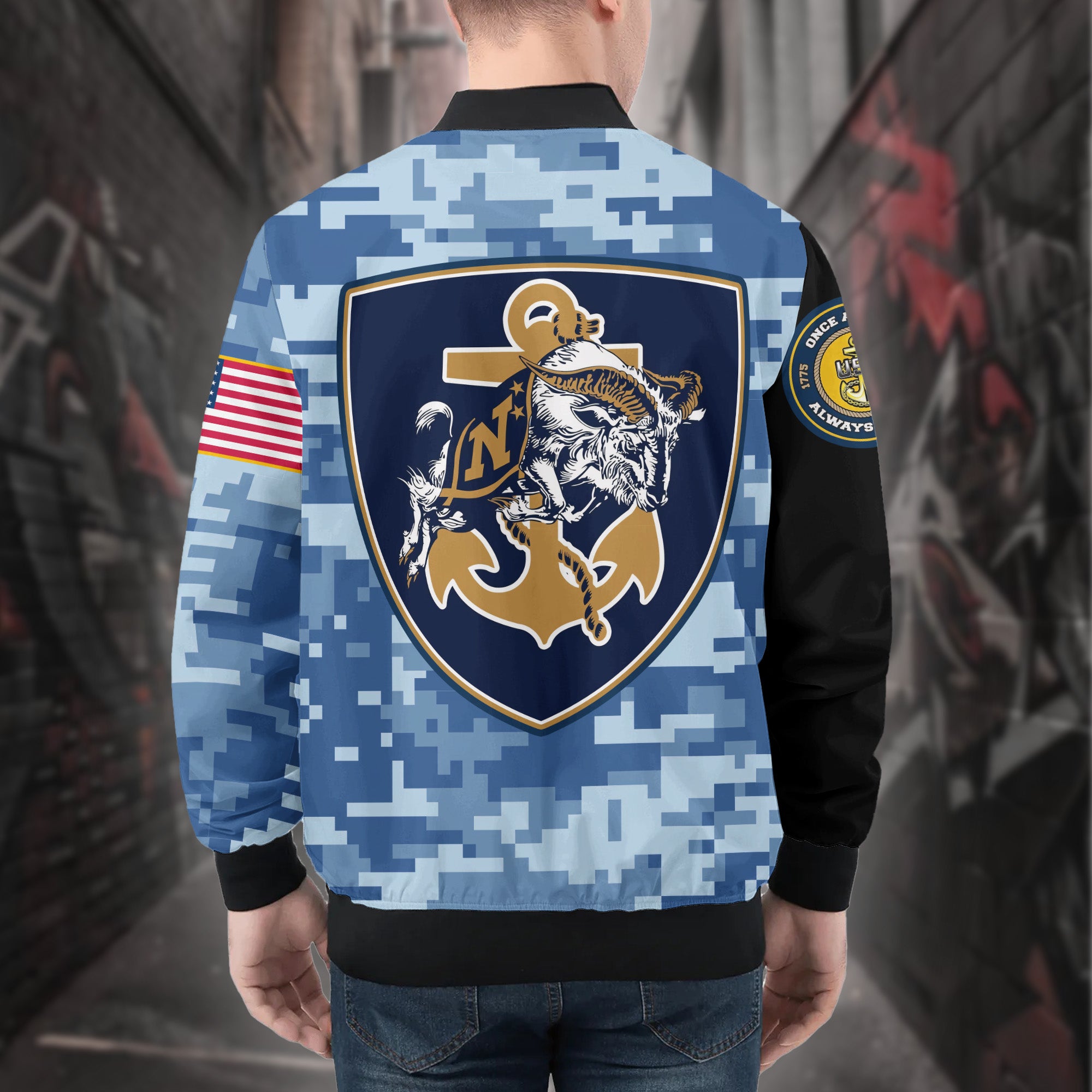 US Navy Chief All-over Print Bomber Jacket
