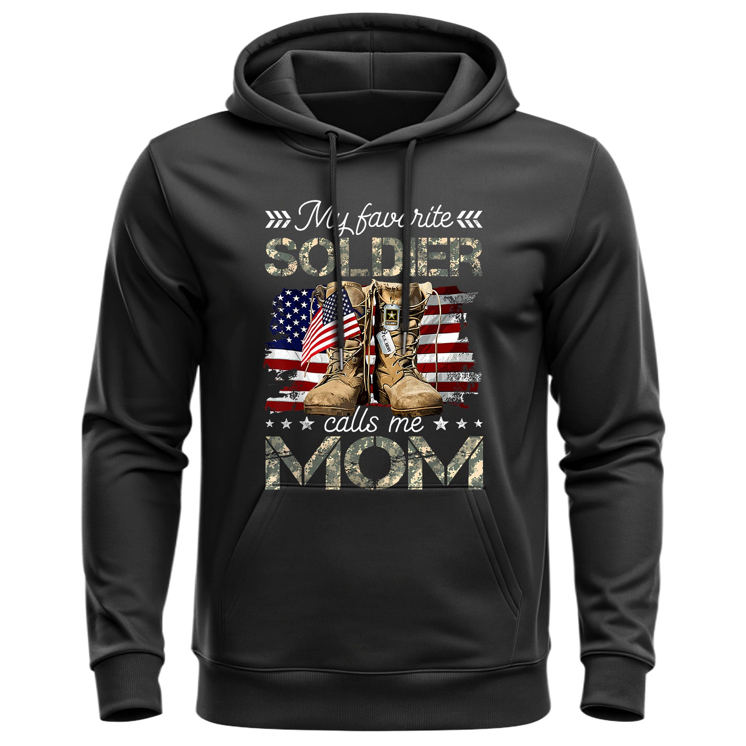 Favorite Soldier Mom Pride Hoodie