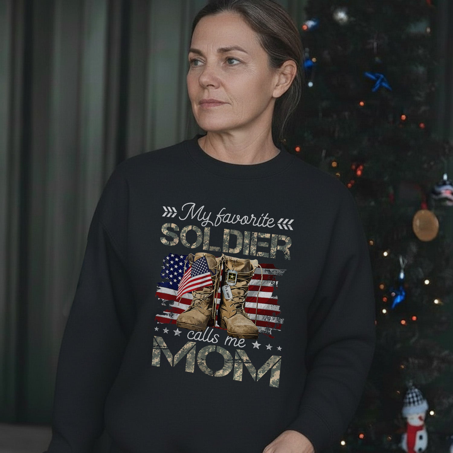 Proud Military Mom Tribute Sweatshirt