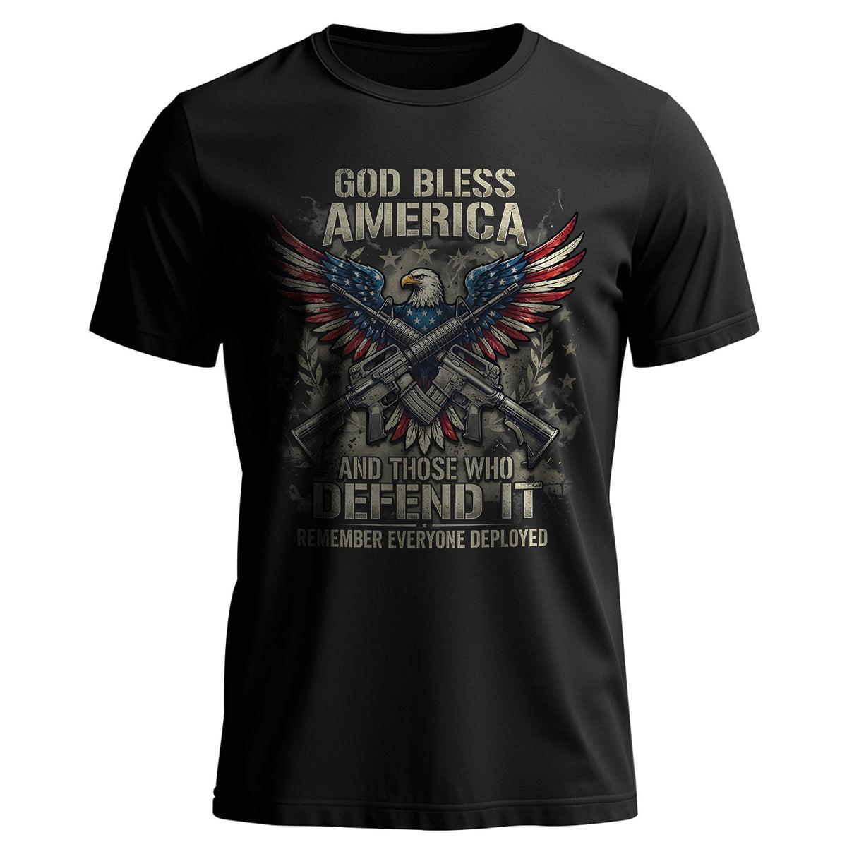 Patriotic Tribute to America's Defenders T-Shirt Main image
