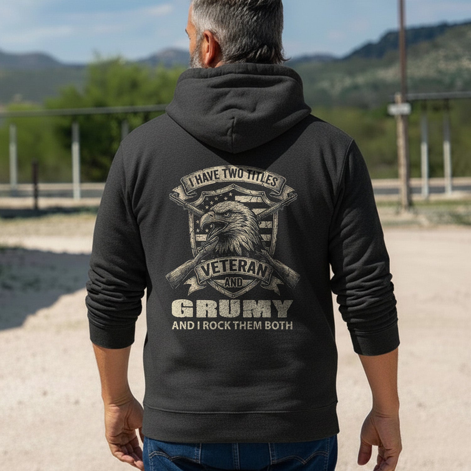 Proud Veteran with Grumpy Spirit Hoodie