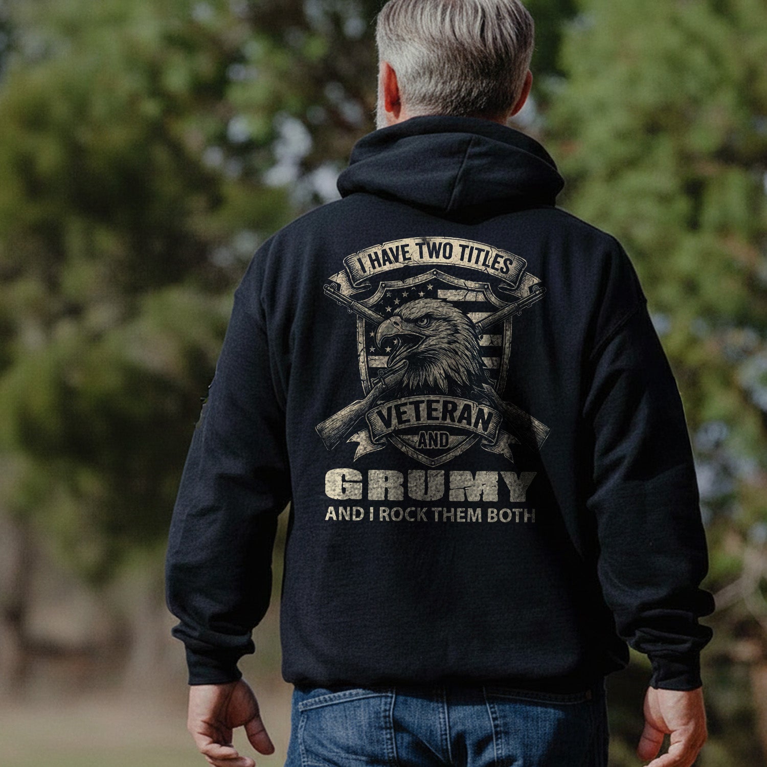 Proud Veteran with Grumpy Spirit Hoodie