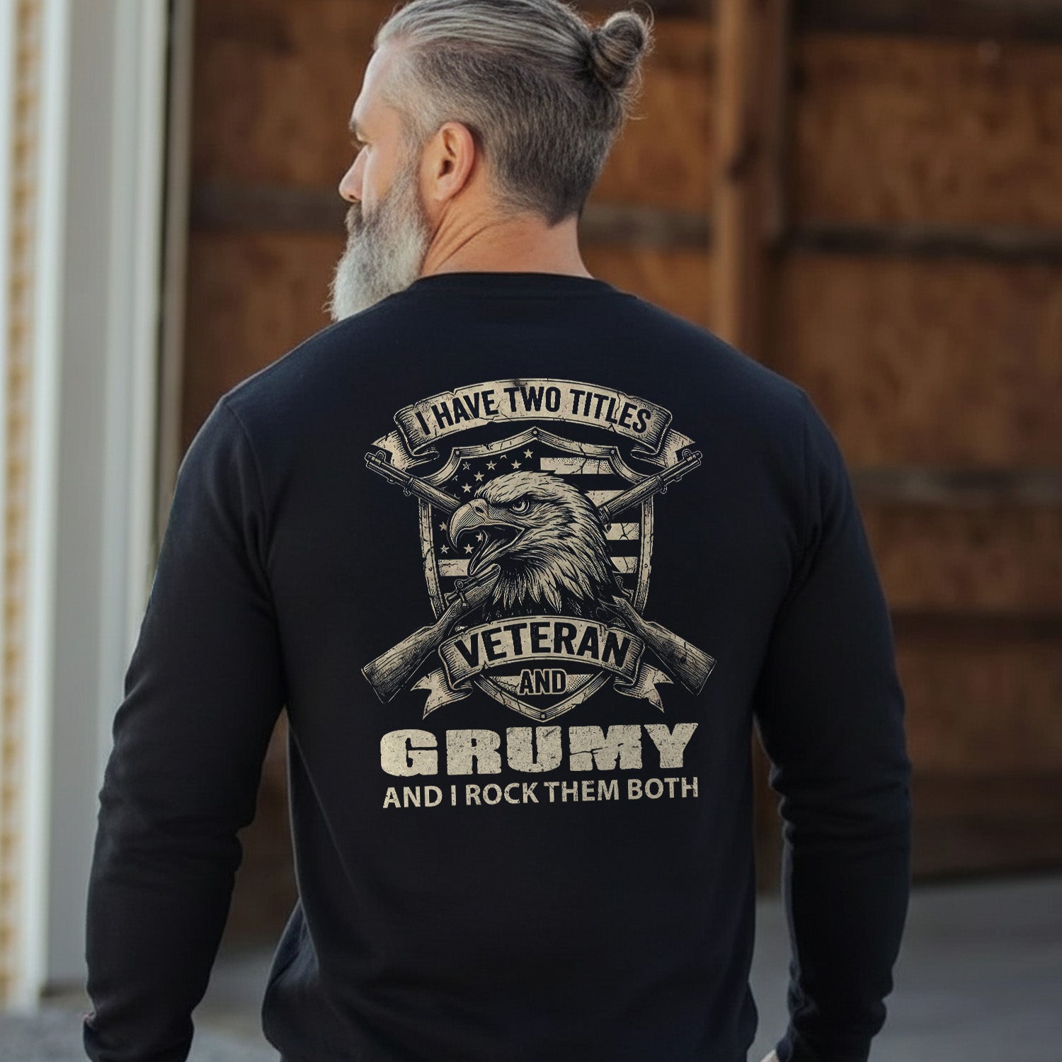 Proud Veteran with a Grumpy Side Sweatshirt