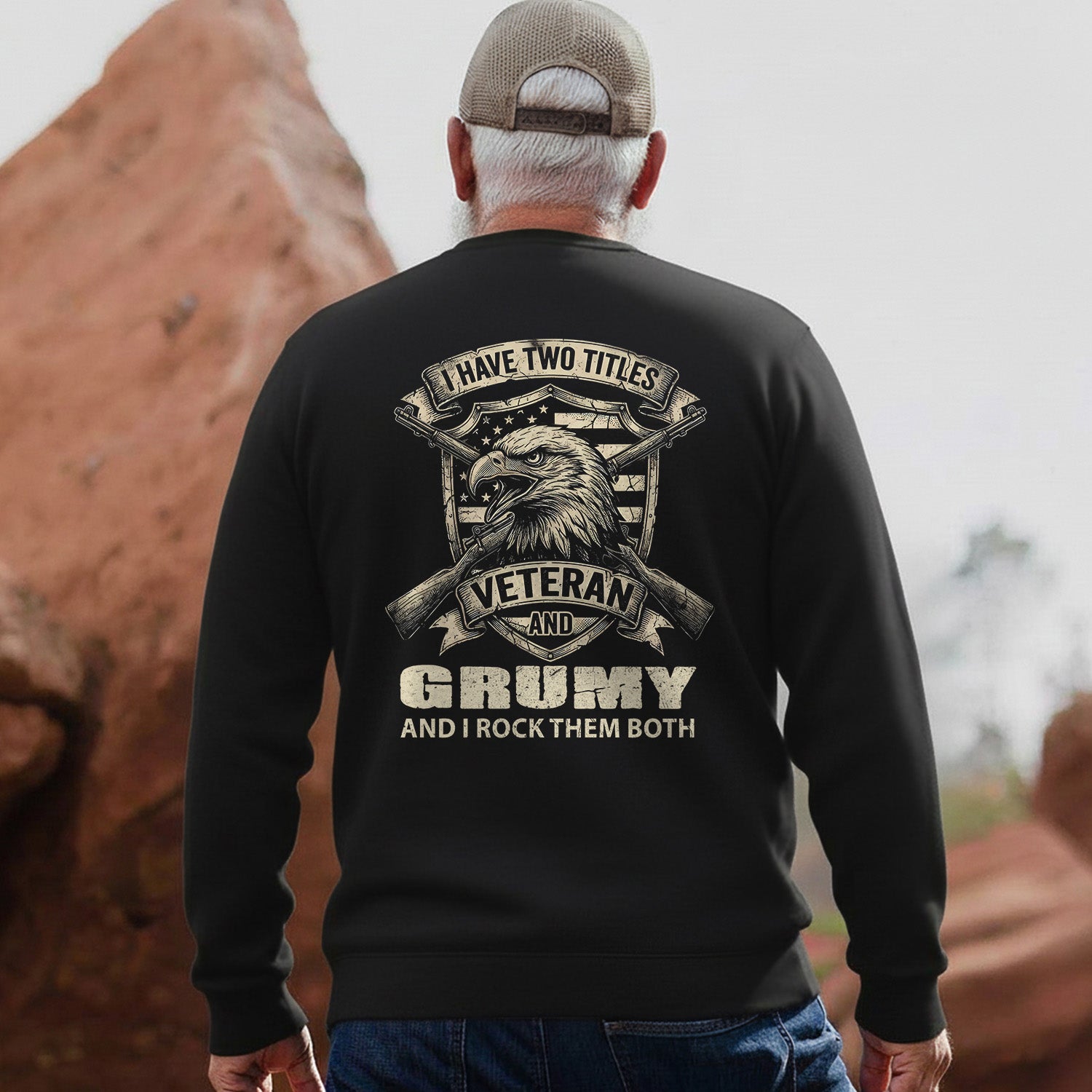 Proud Veteran with a Grumpy Side Sweatshirt