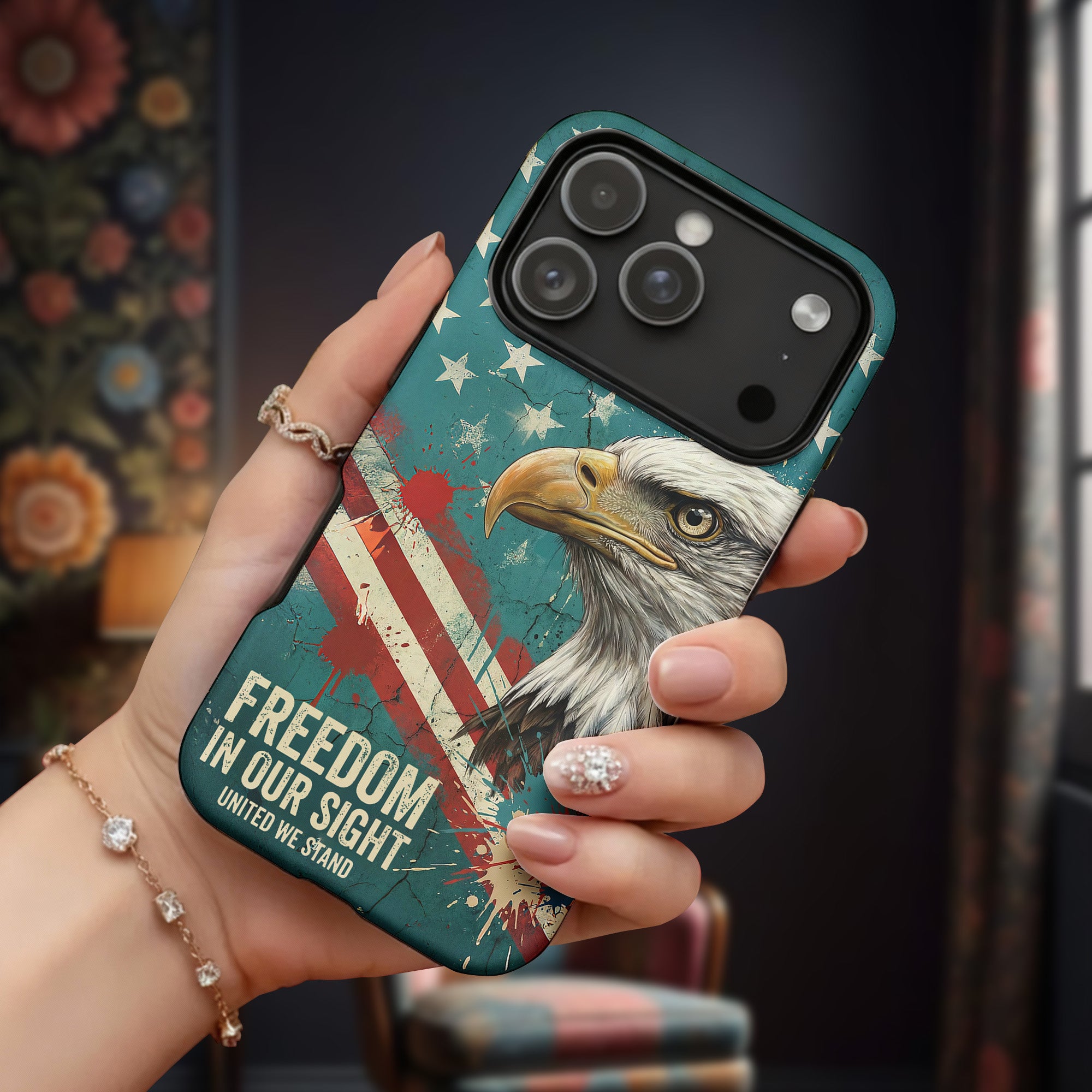 Freedom in Our Sight, Strength in Our Hearts Phone Case