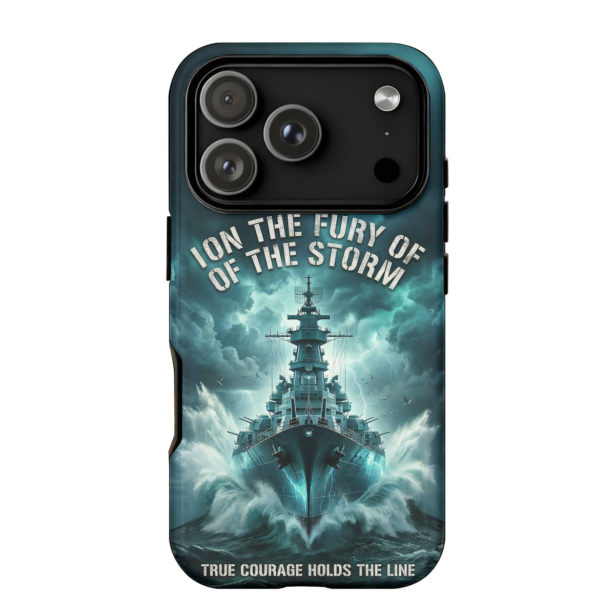 Courage Holds the Line at Sea Phone Case Main image