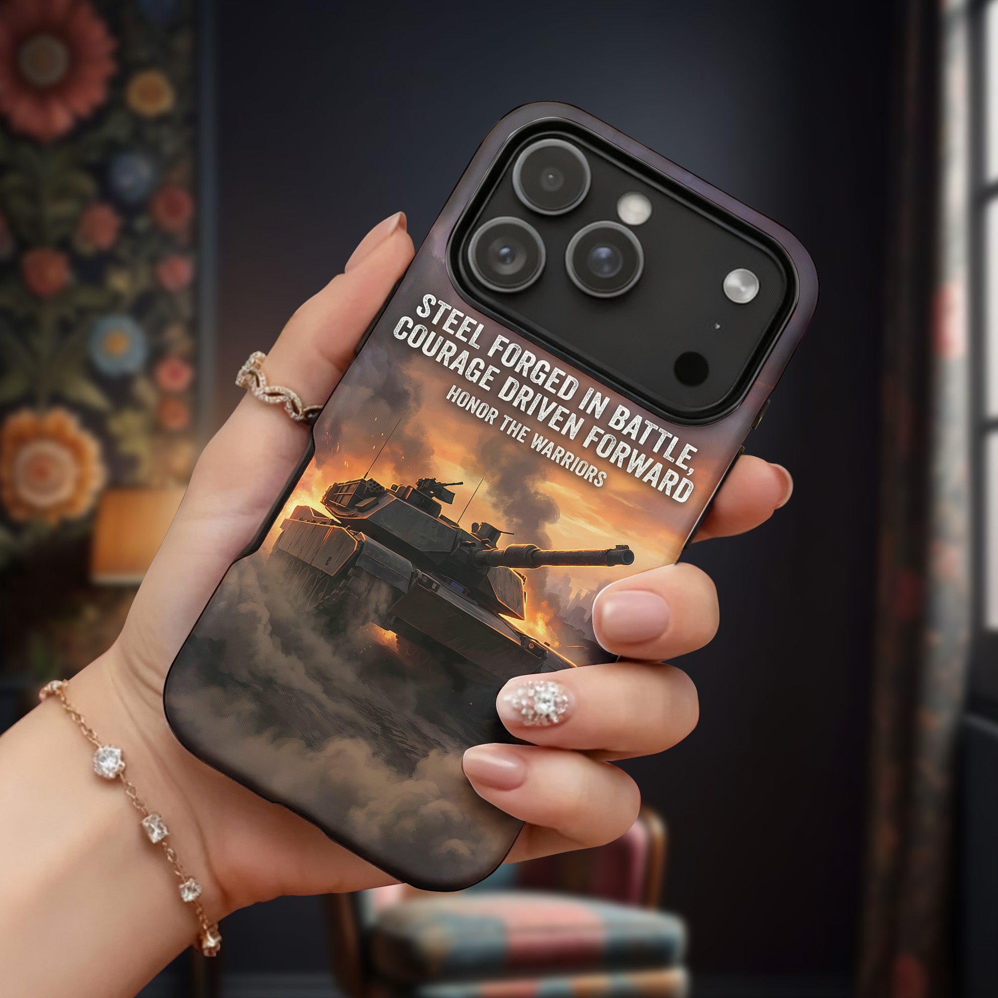 Forged for Battle Driven by Courage Phone Case
