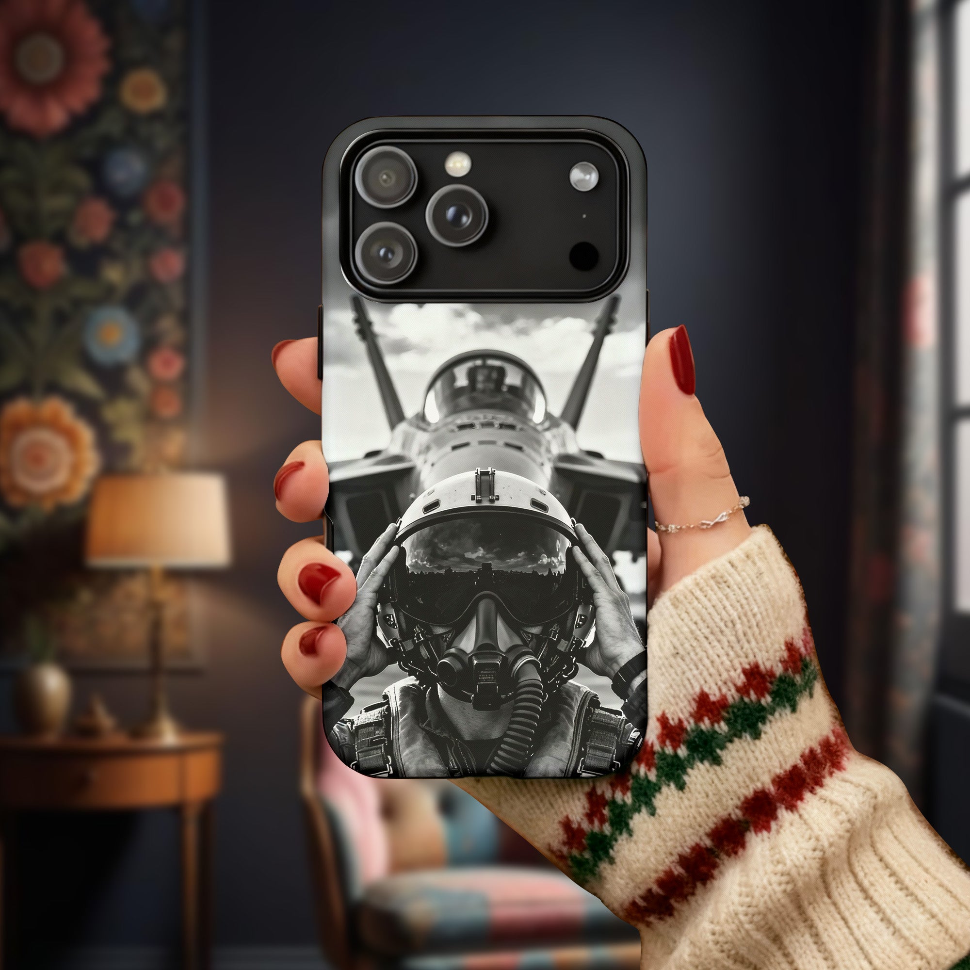 Eyes on the Sky Heart in the Mission Phone Case Secondary image