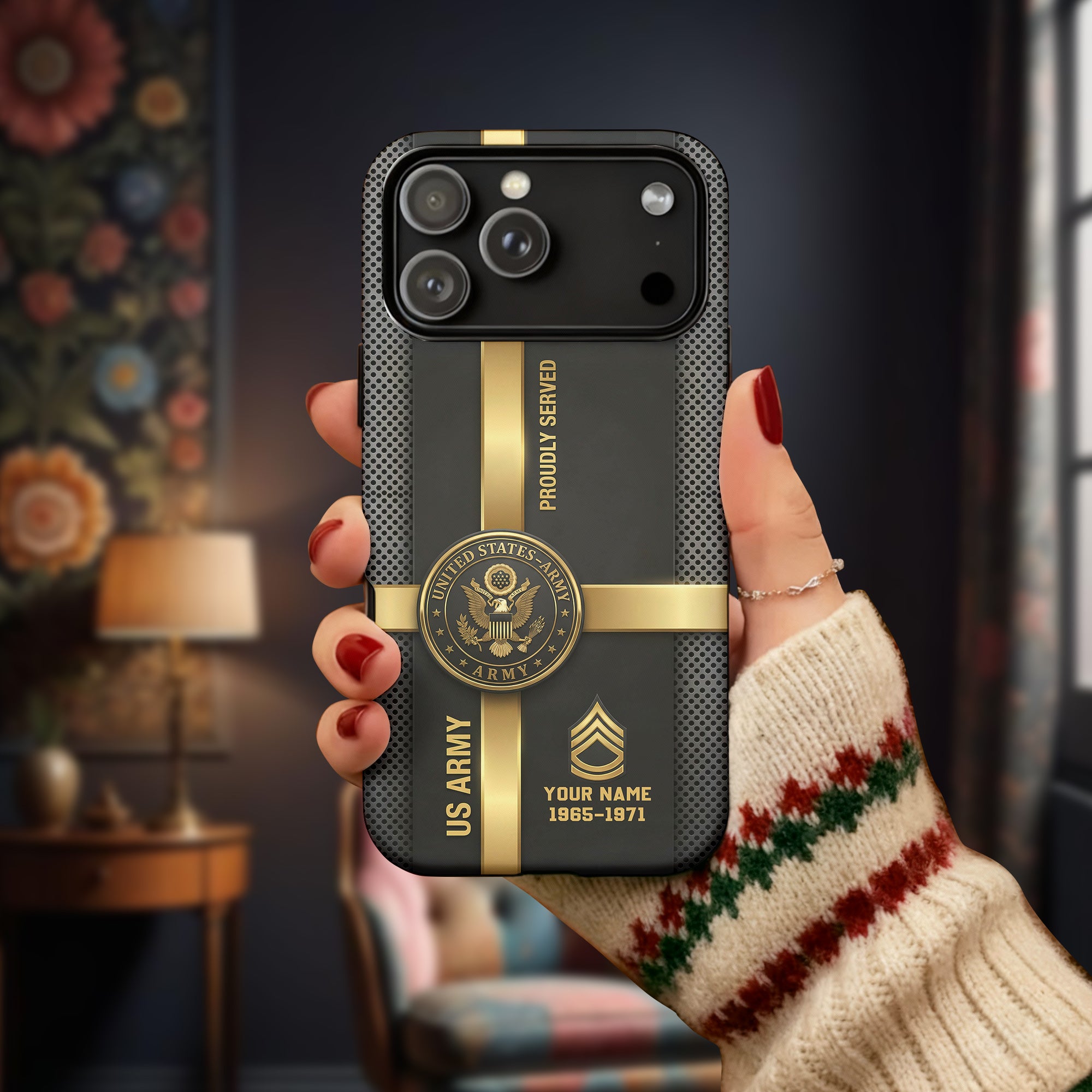 Proudly Served with Honor and Legacy Personalized Phone Case Secondary image