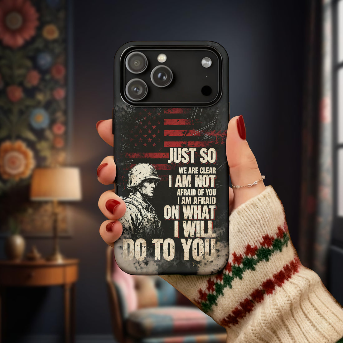 Fearless Resolve Under Fire Phone Case
