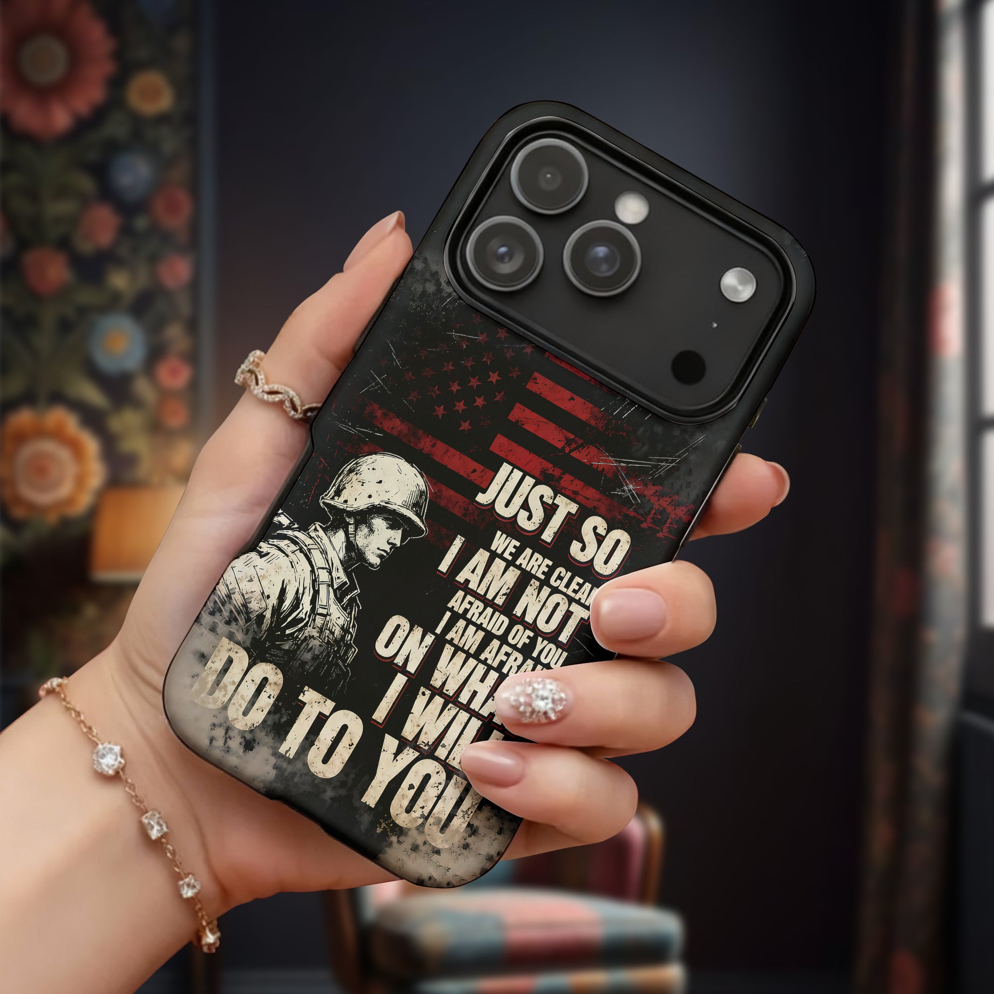 Fearless Resolve Under Fire Phone Case
